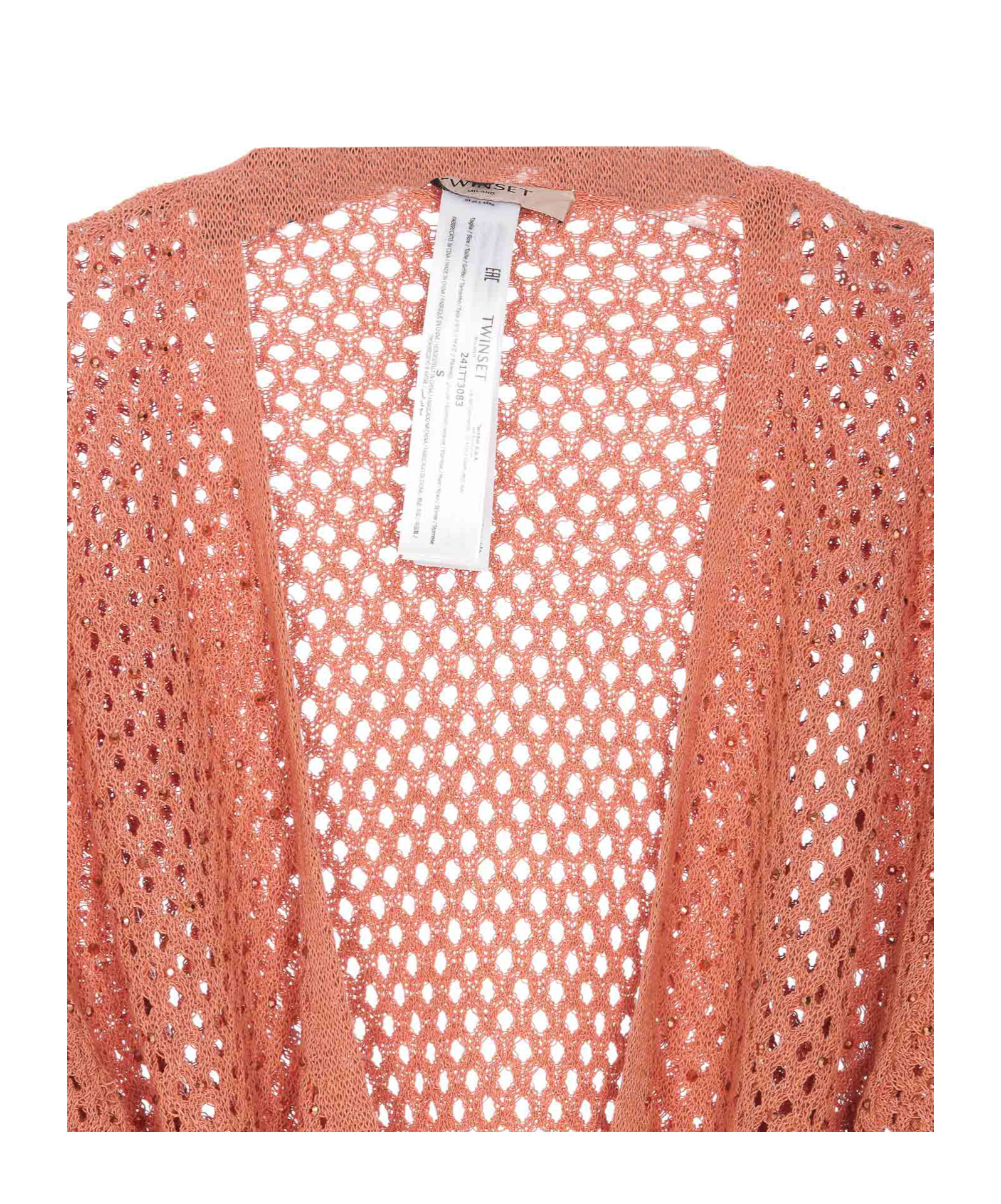 Shop Twinset Crystal-embellished Cardigan In Pink