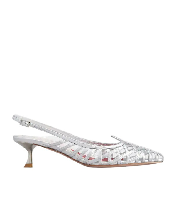 Shop Roger Vivier I Love Vivier Multistrap Slingback Pumps In Leather In White