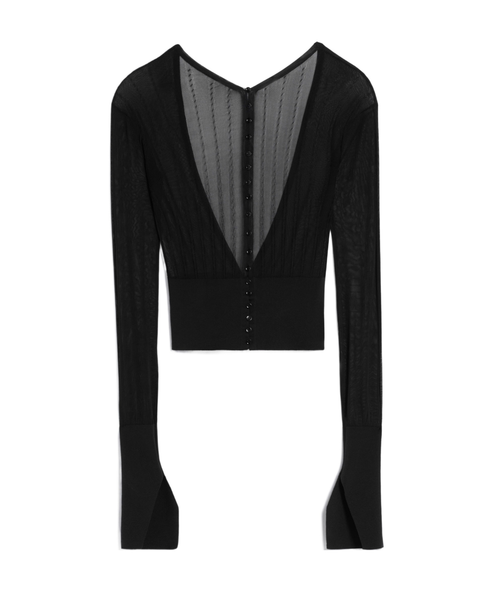 Jacquemus Transparent Cardigan In Black