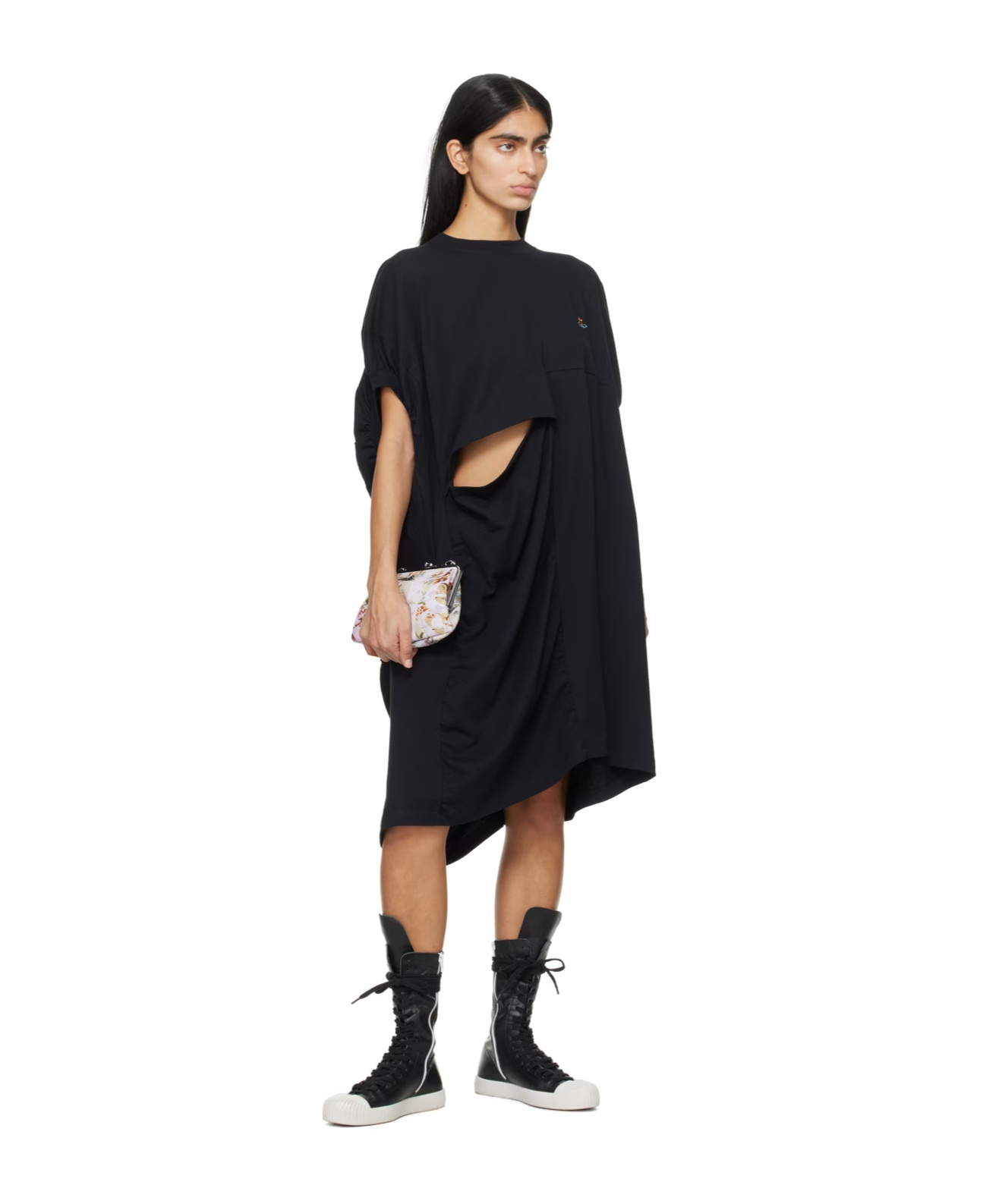 Shop Vivienne Westwood Orb-embroidered T-shirt In Black