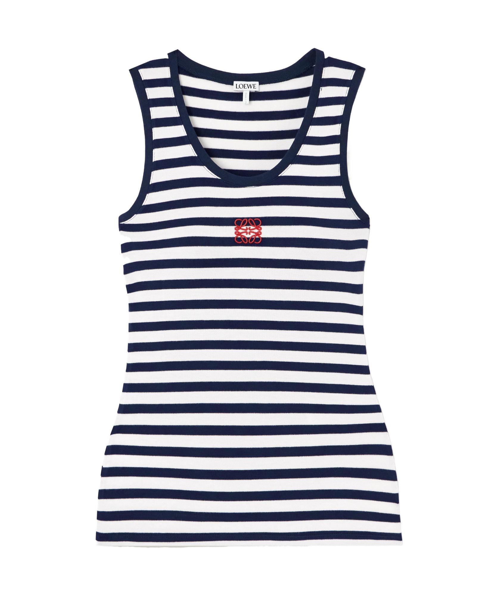 Loewe Anagram Striped Tank Top In White