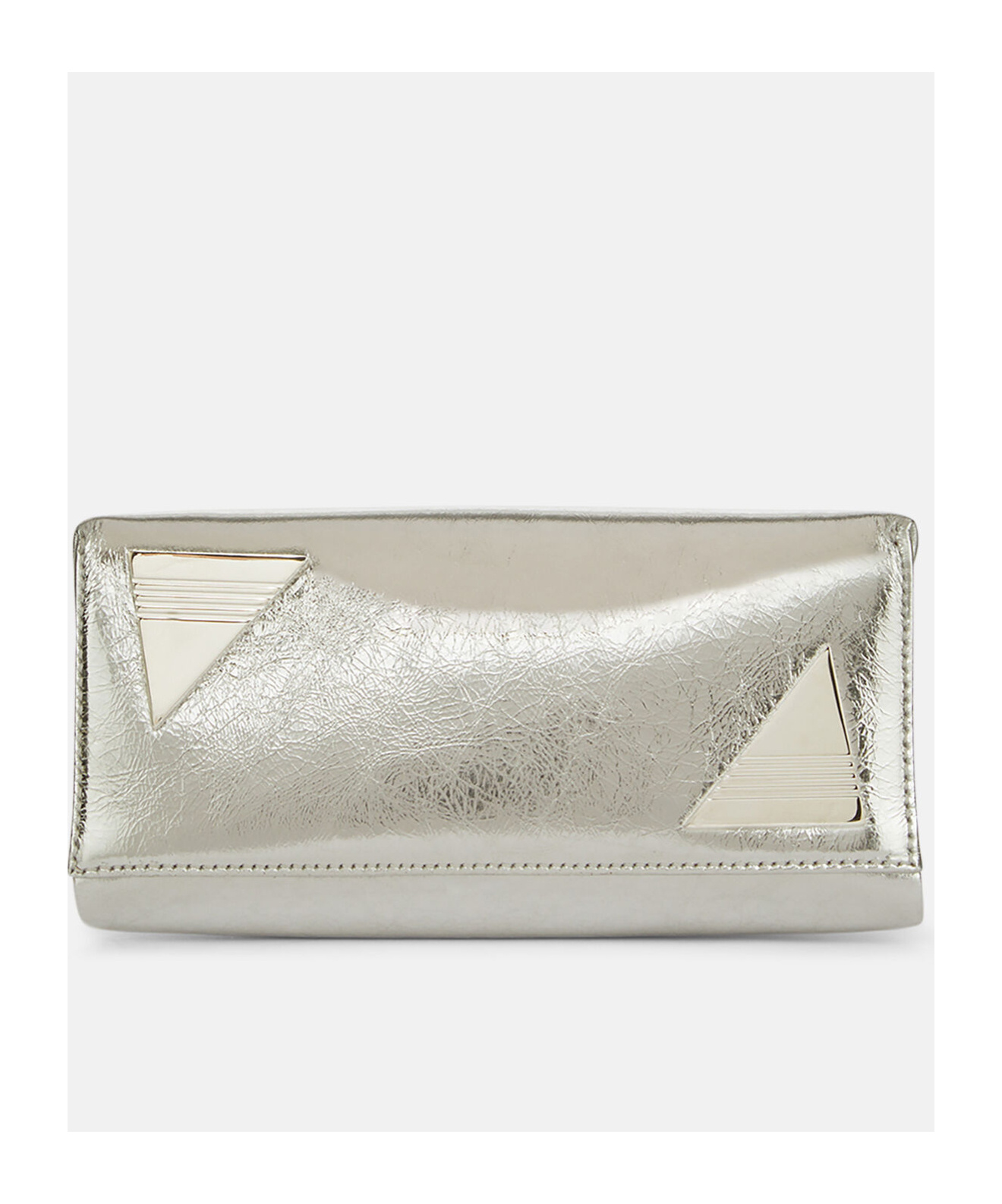 Attico Day Off Metallic Leather Shoulder Bag In Nude