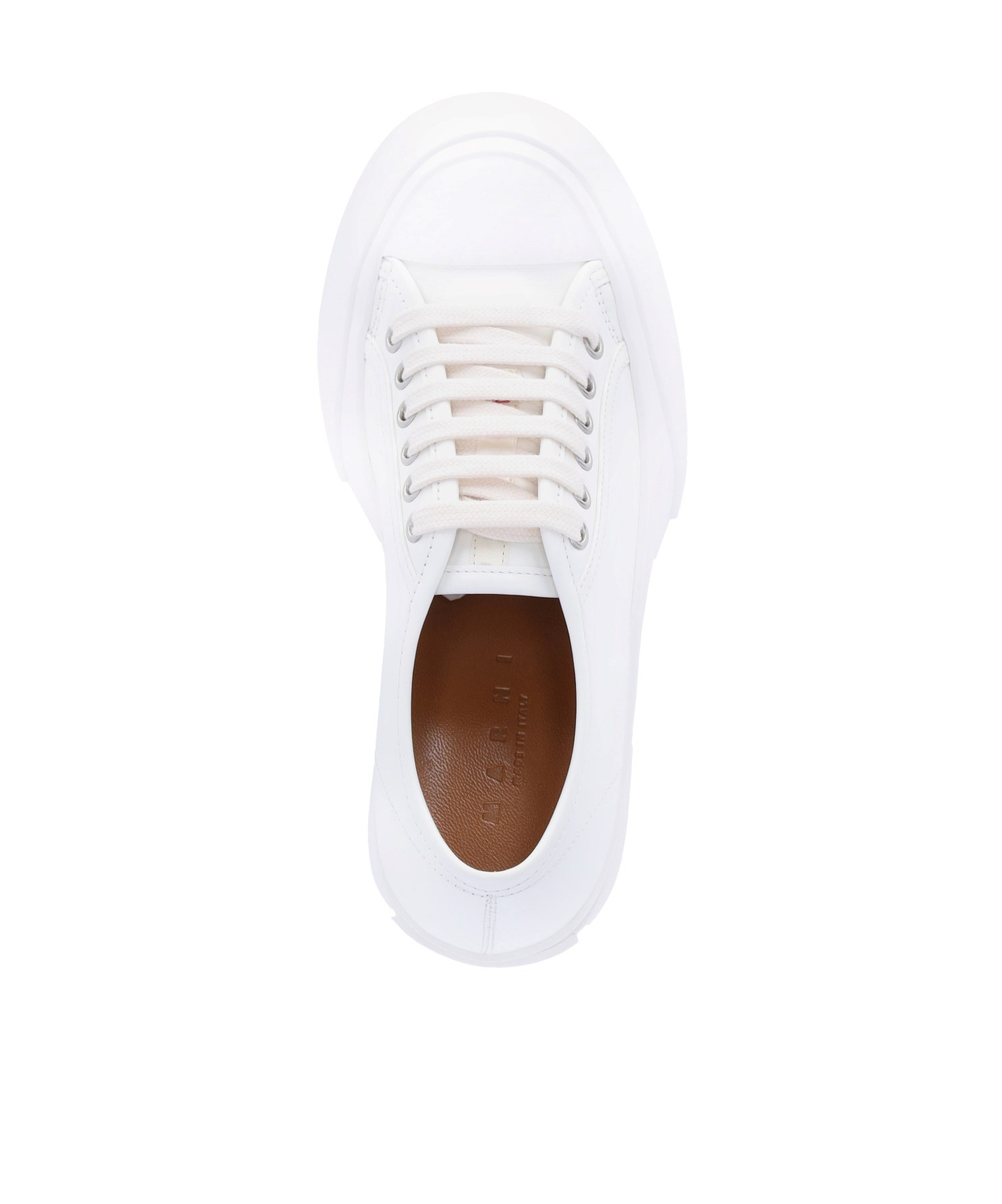 Marni Low Top Chunky Heel Sneakers In White