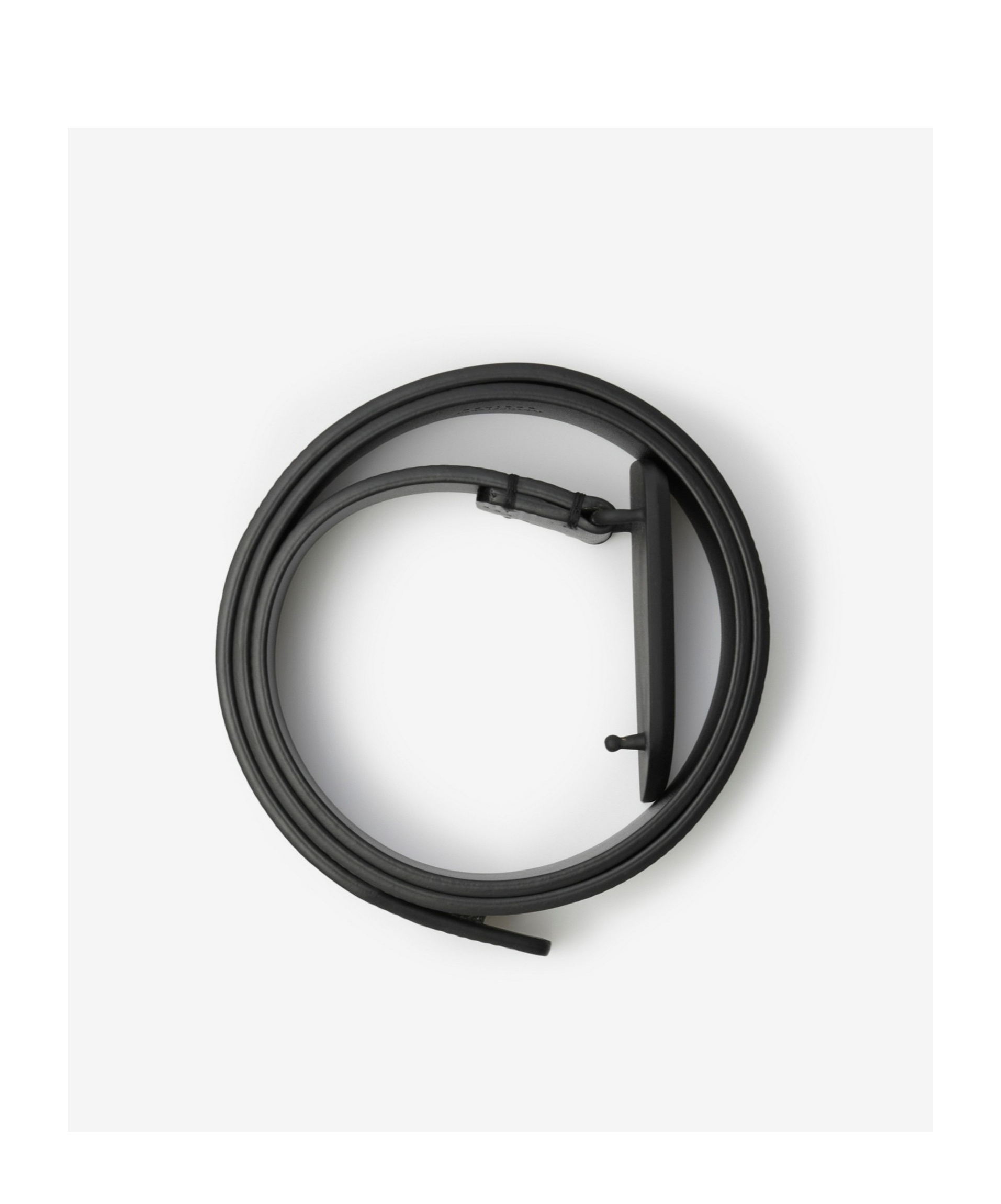 Burberry Ekd-debossed Leather Belt In Black