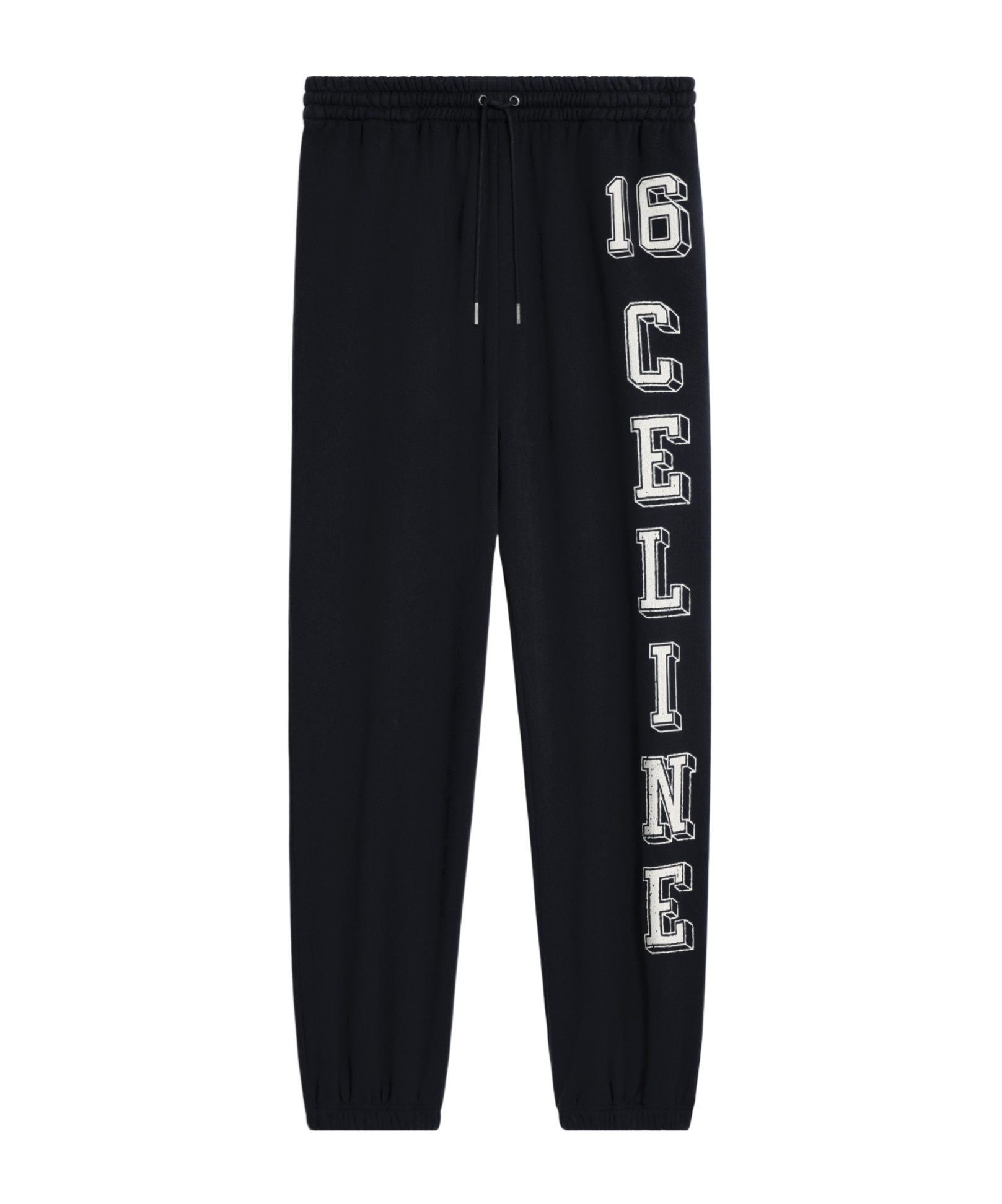 Celine Pull Rope And Stretch Waist Sweatpants In Black