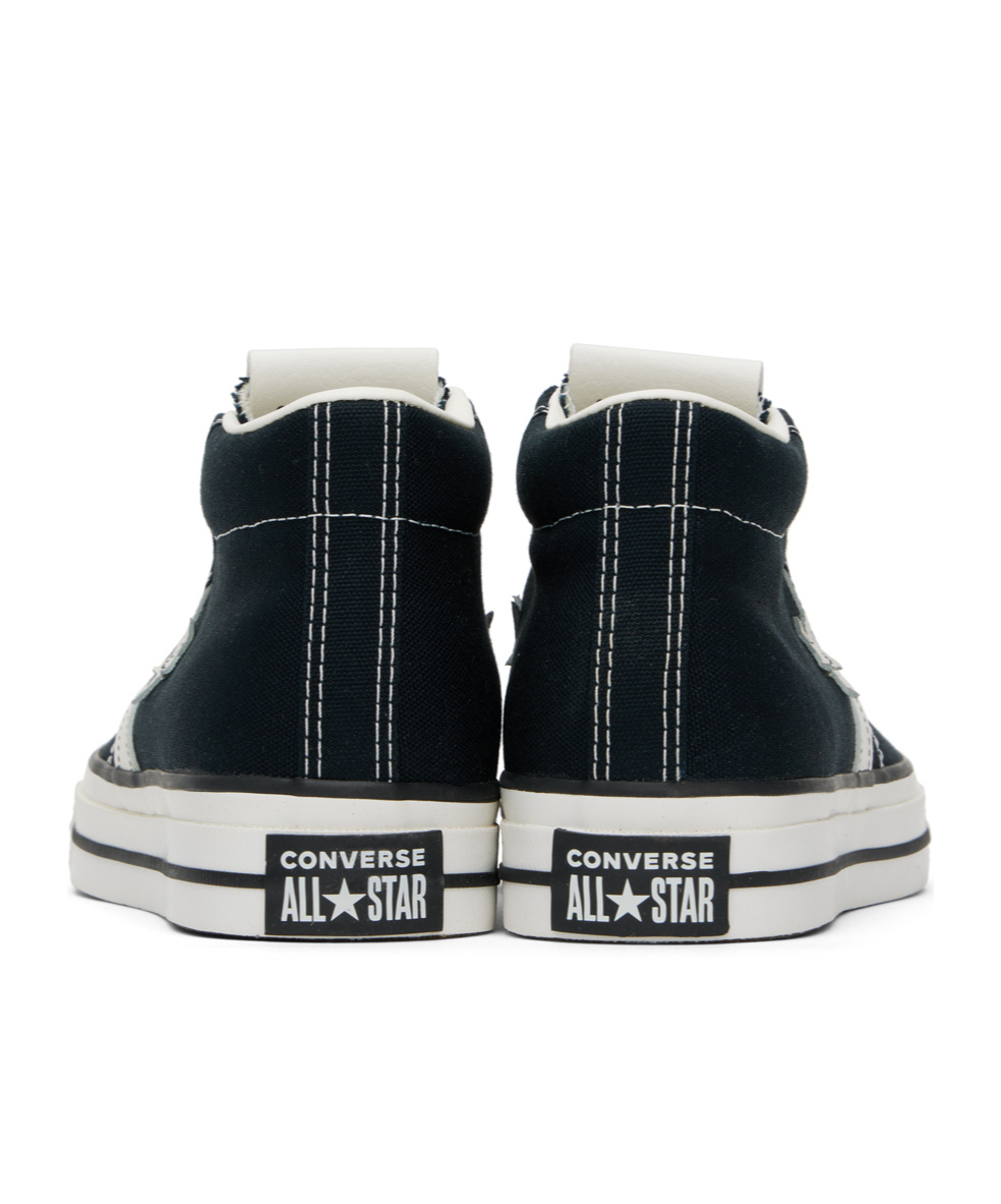 Converse Star Pattern Low Upper Board Shoes In Black