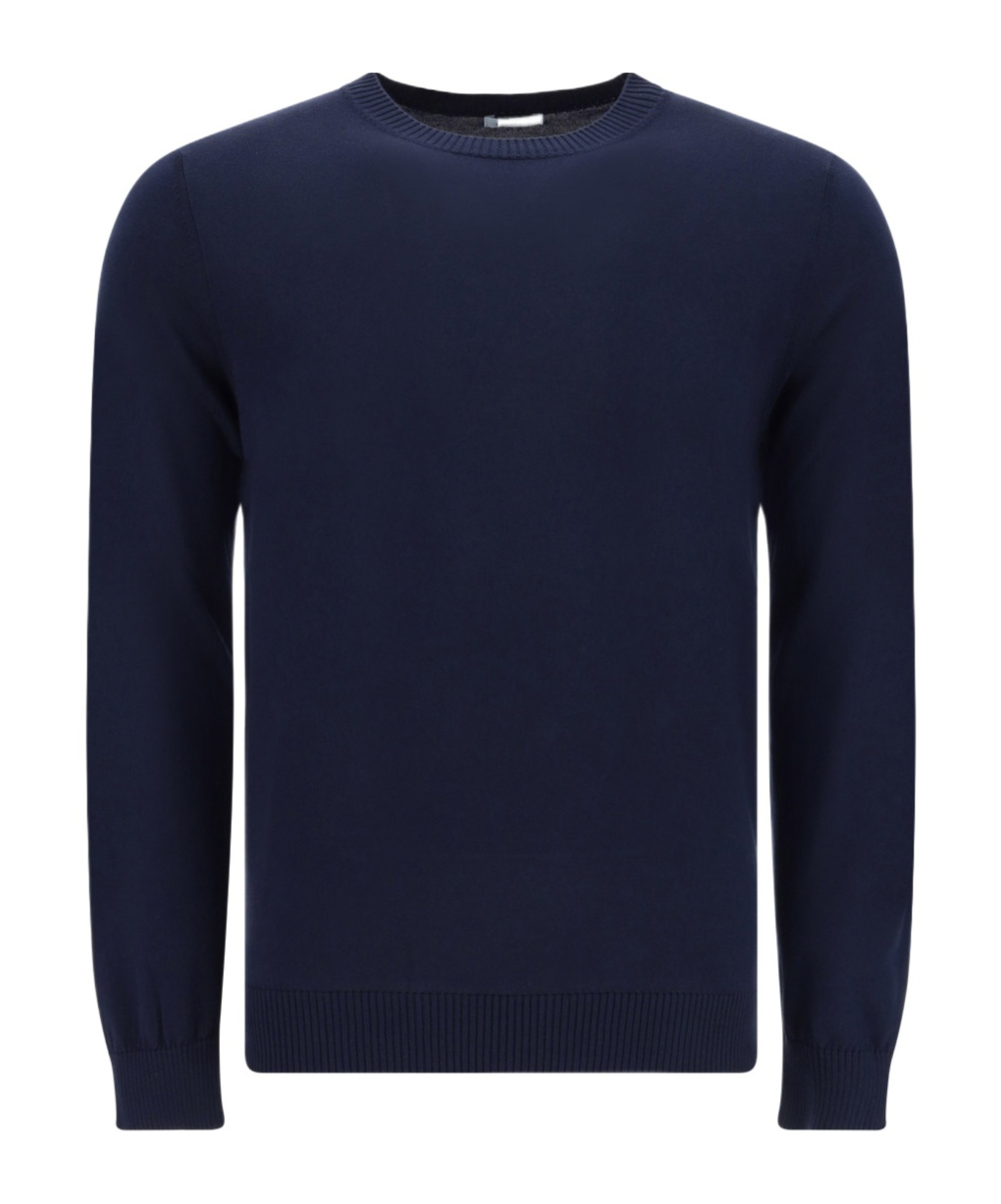 Malo Ribbed-trim Cotton Sweatshirt In Black