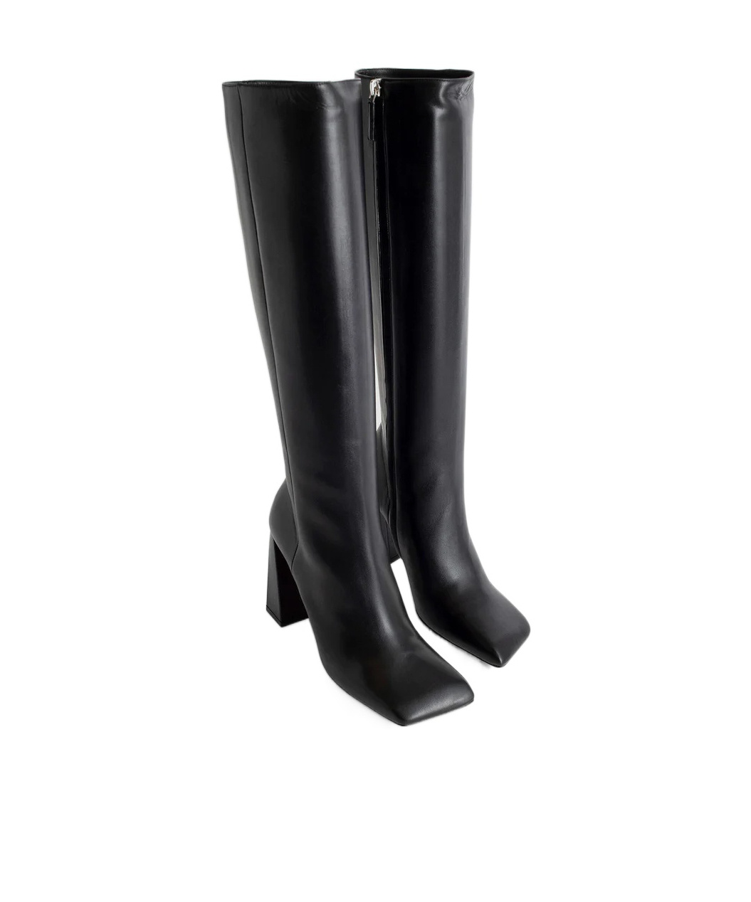 Shop Amina Muaddi High-heeled Boots With Square Head In Black