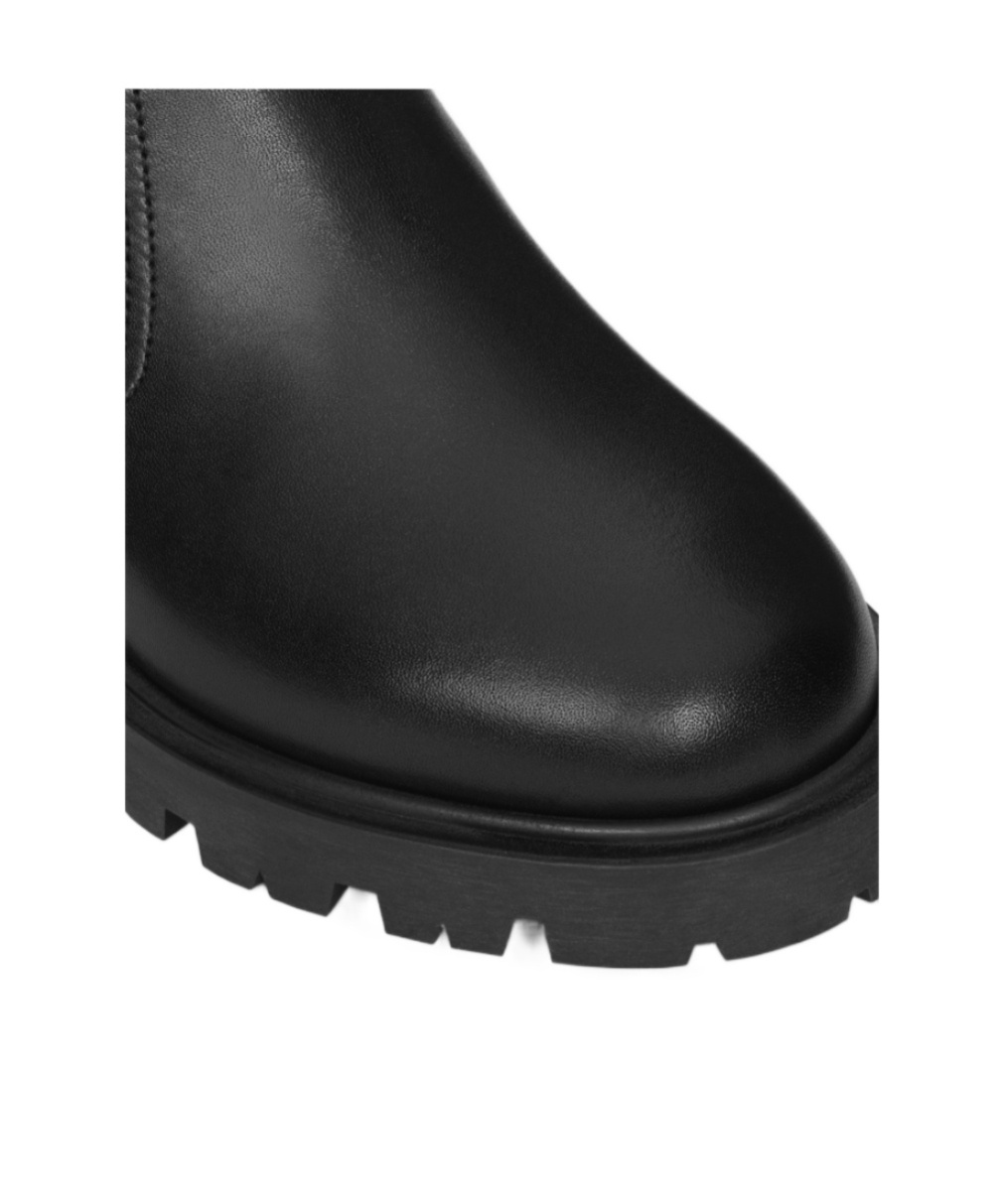 Celine Margaret Clasp Boots In Black
