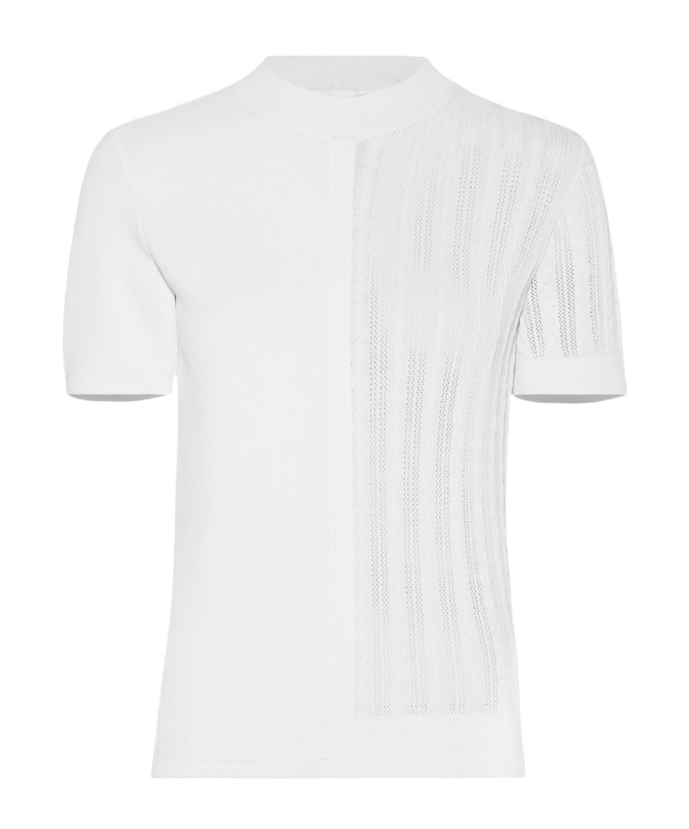 Shop Jacquemus Short-sleeved Sweater In White