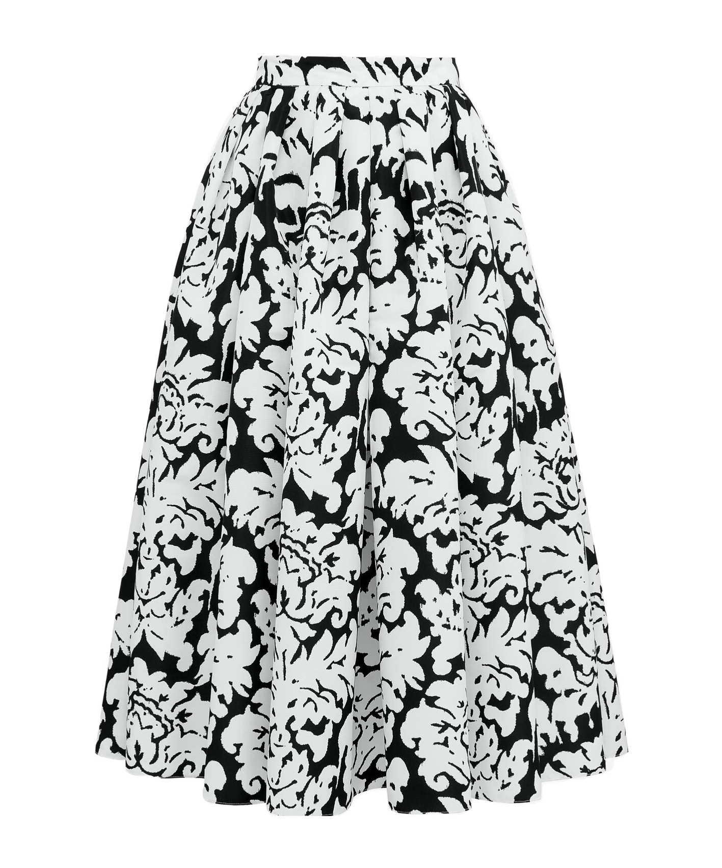 Alexander Mcqueen Pleated Flared Skirt In White