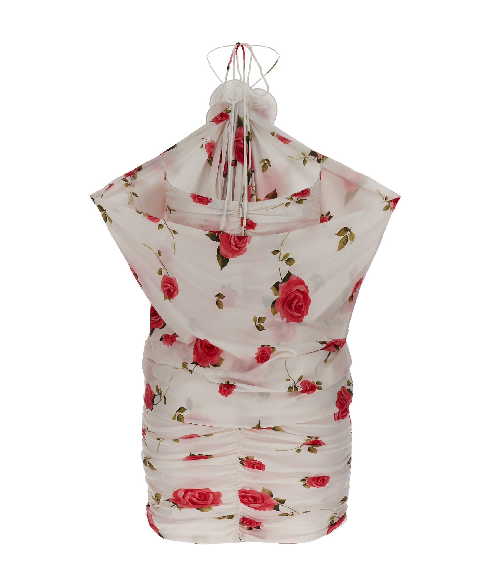 Magda Butrym White Cream Printed Dress In Nude