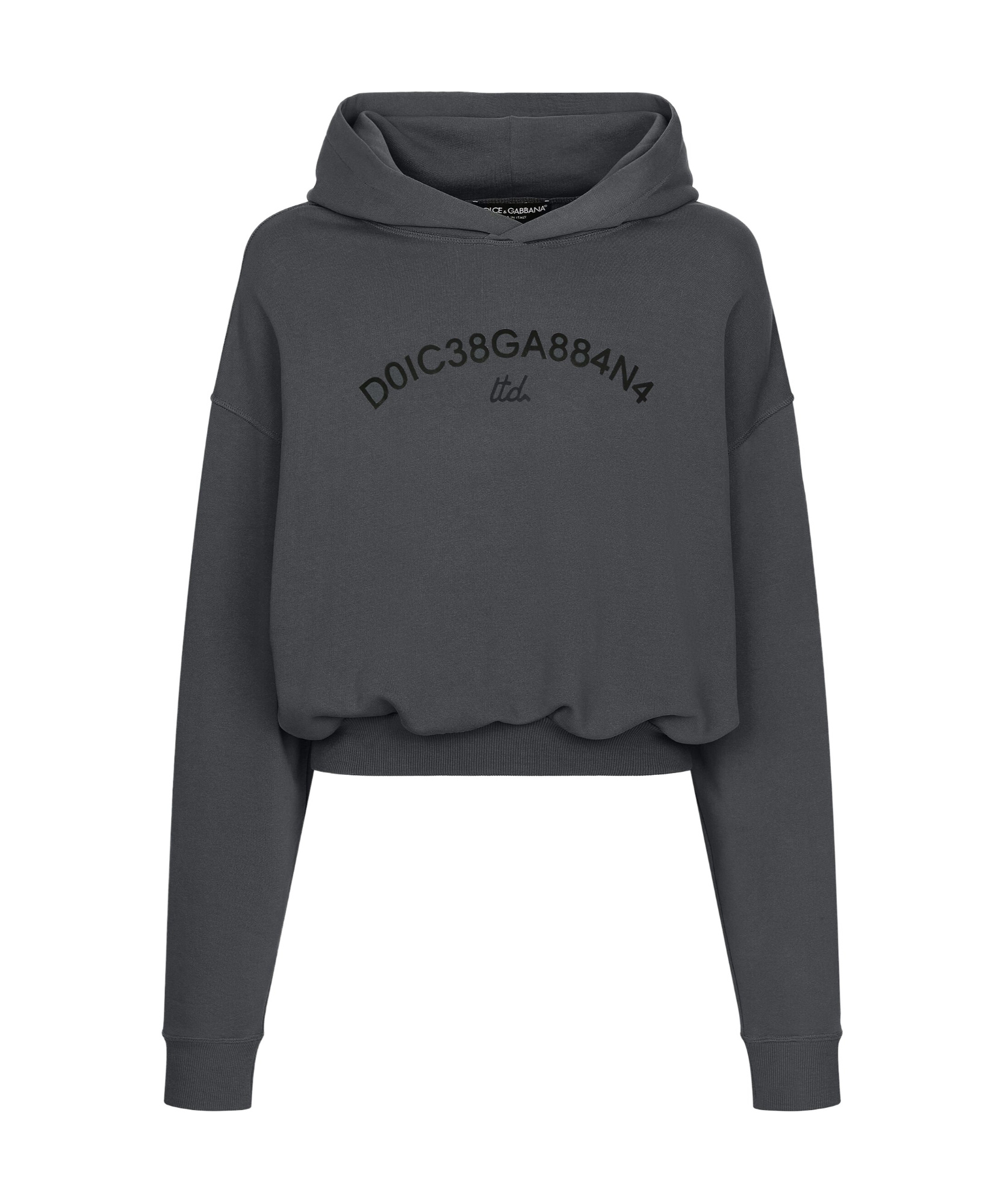 Dolce & Gabbana Cropped Hoodie In Black