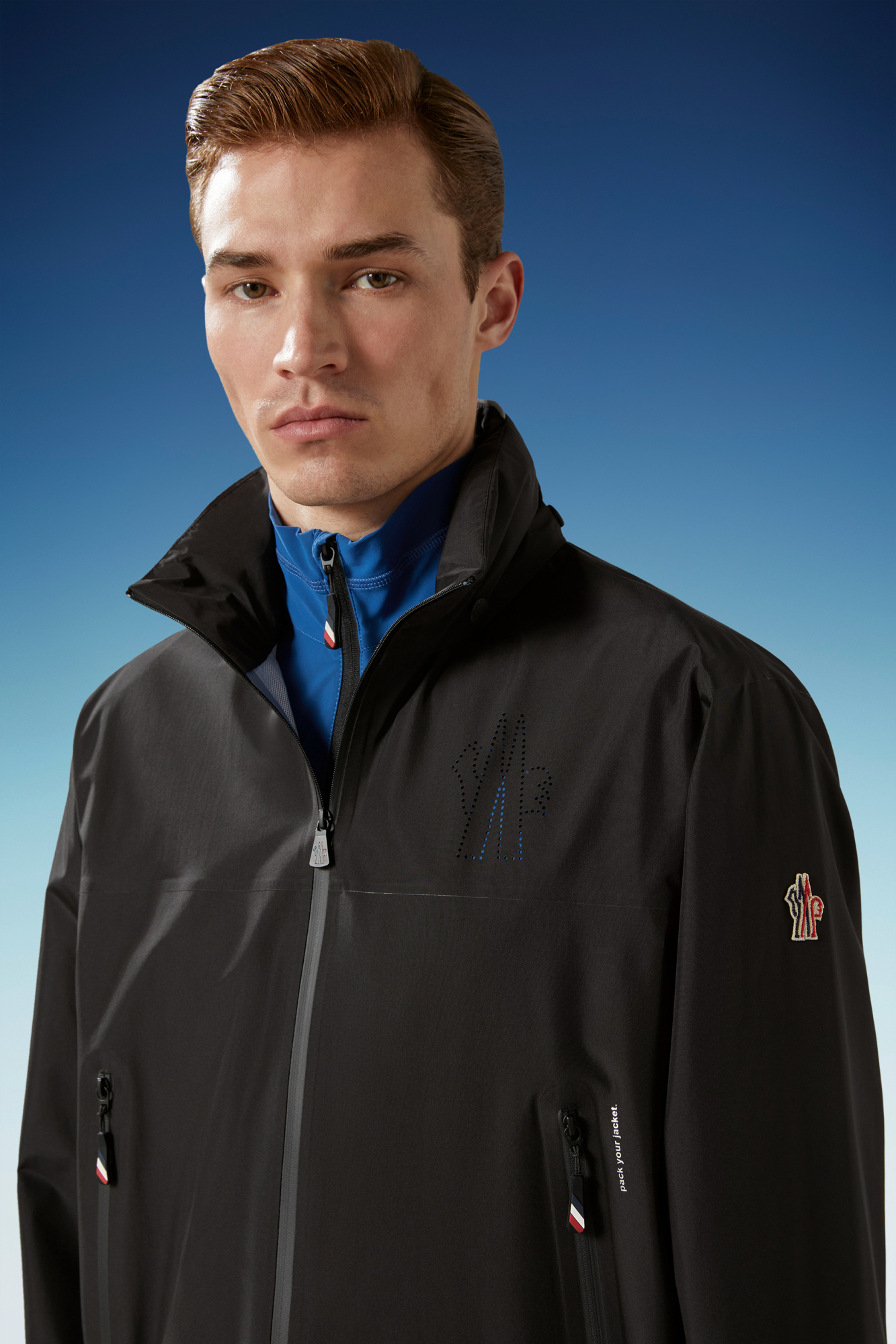 Moncler Coupe-vent Vanoise En Jacquard Monogramme In Black
