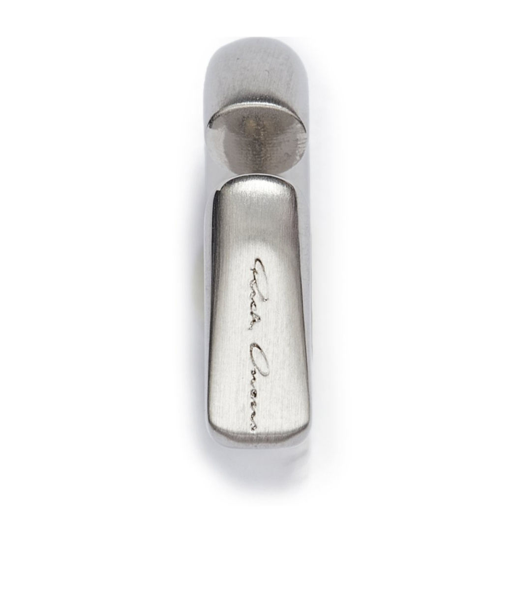 Rick Owens Prong Asymmetric Ear Cuff In Gray