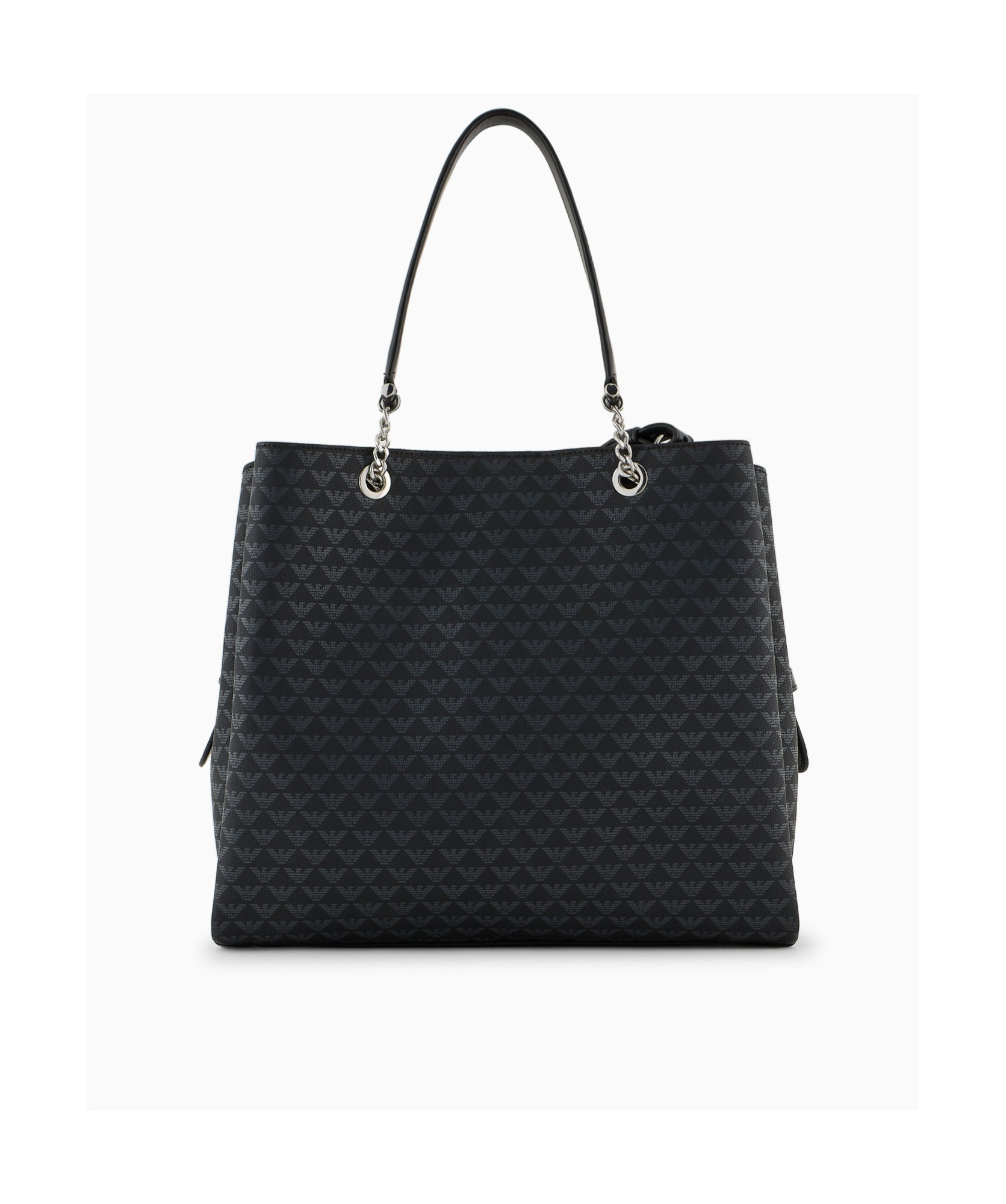 Emporio Armani Eagle Pattern Shoulder Bag In Black