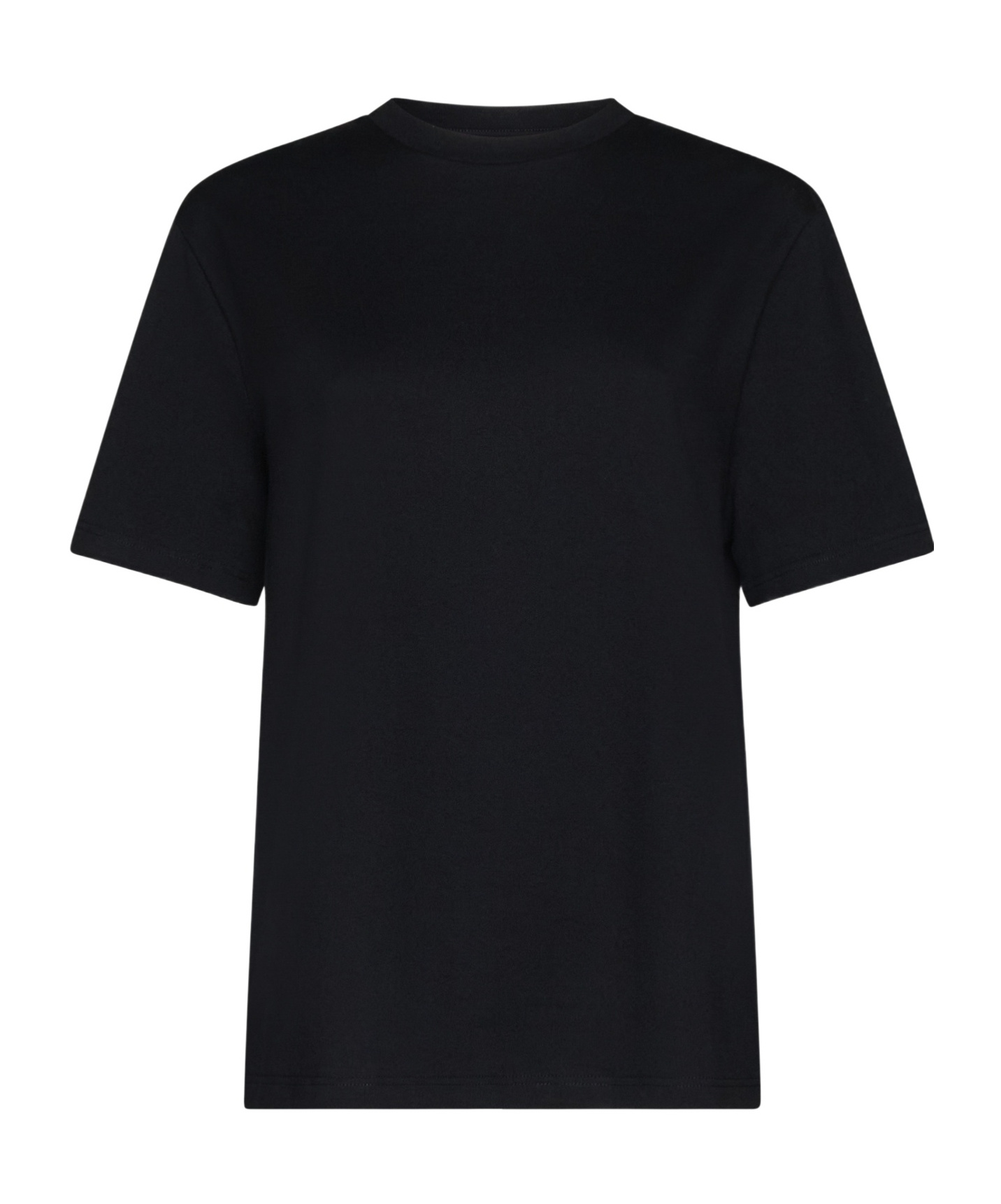Jil Sander Back Logo Cotton T-shirt In Black