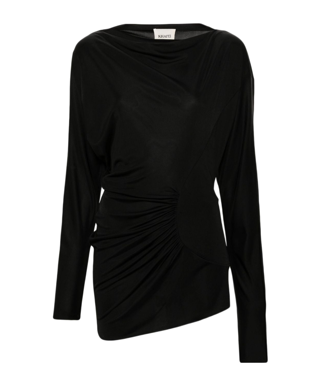 Khaite Ciro Long-sleeve Minidress In Black