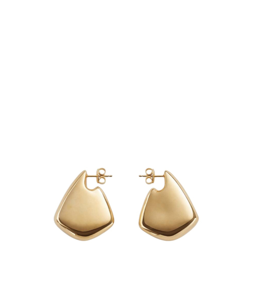 Bottega Veneta Vahuo Two-tone Fin Earrings In Gold