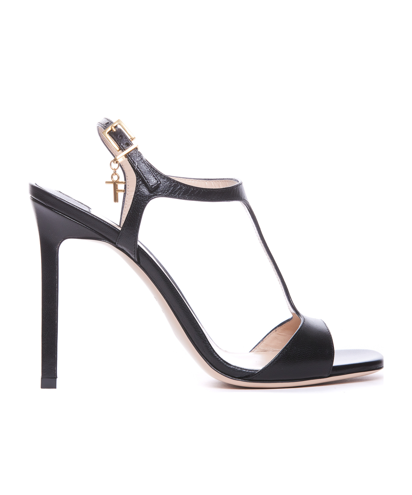 Tom Ford 105mm Leather Sandals In White