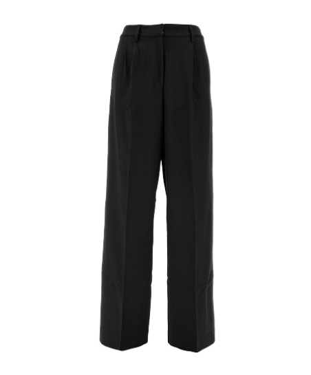 Beaufille Belt Loop Belt Casual Pants In Black