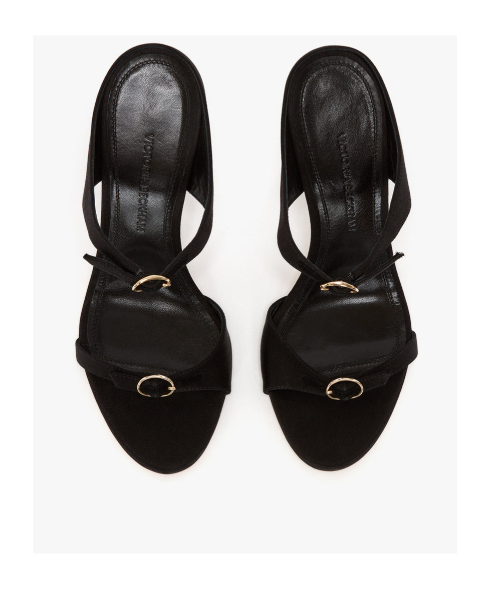Victoria Beckham Buckle-embellished 100mm Leather Heels In Black