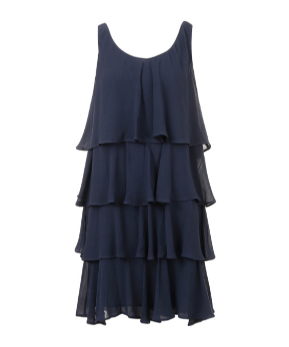 Armani Exchange Ruffled Crepe Short Dress In Black