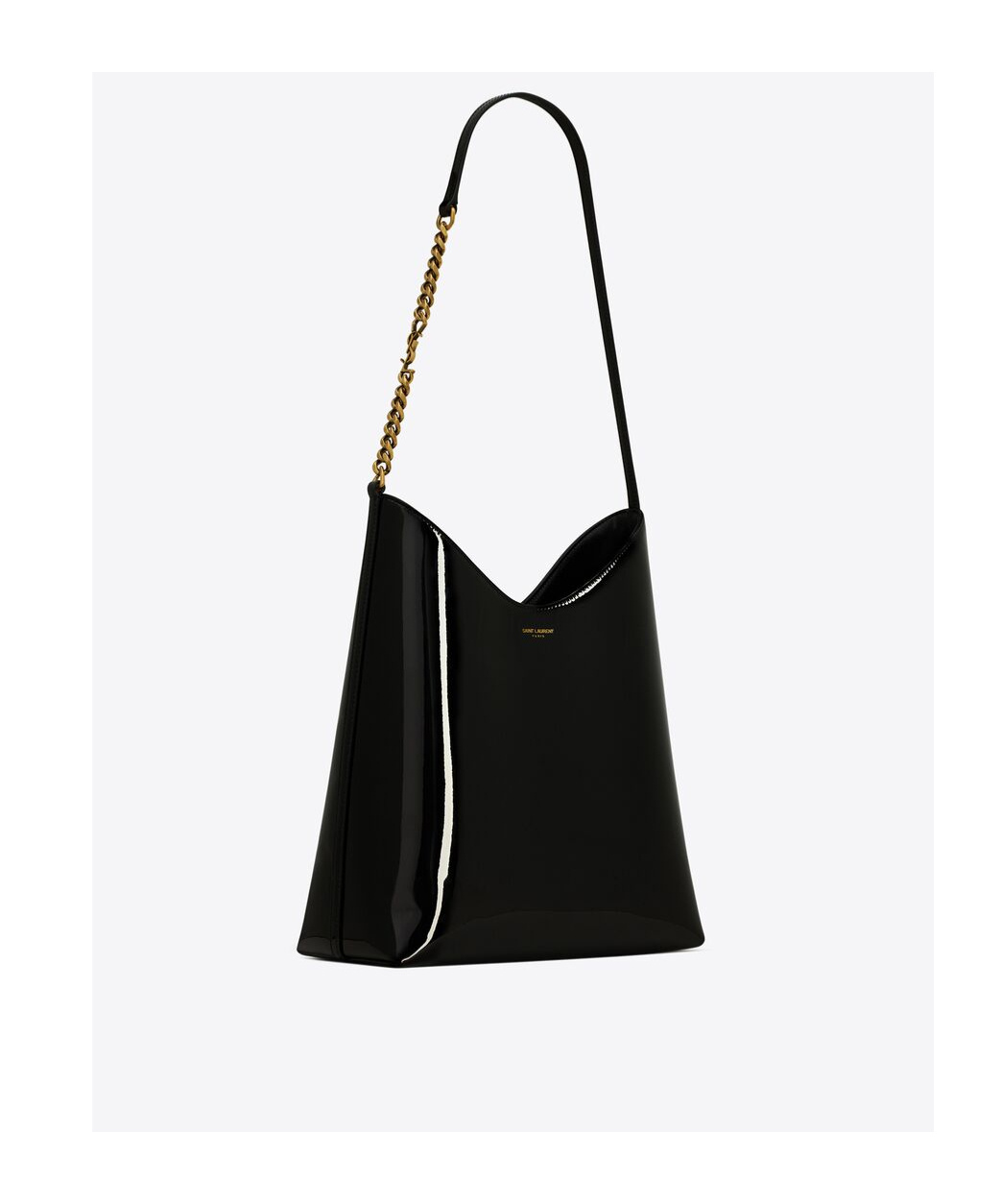 Saint Laurent Mini Rendez-vous Leather Shoulder Bag In Black