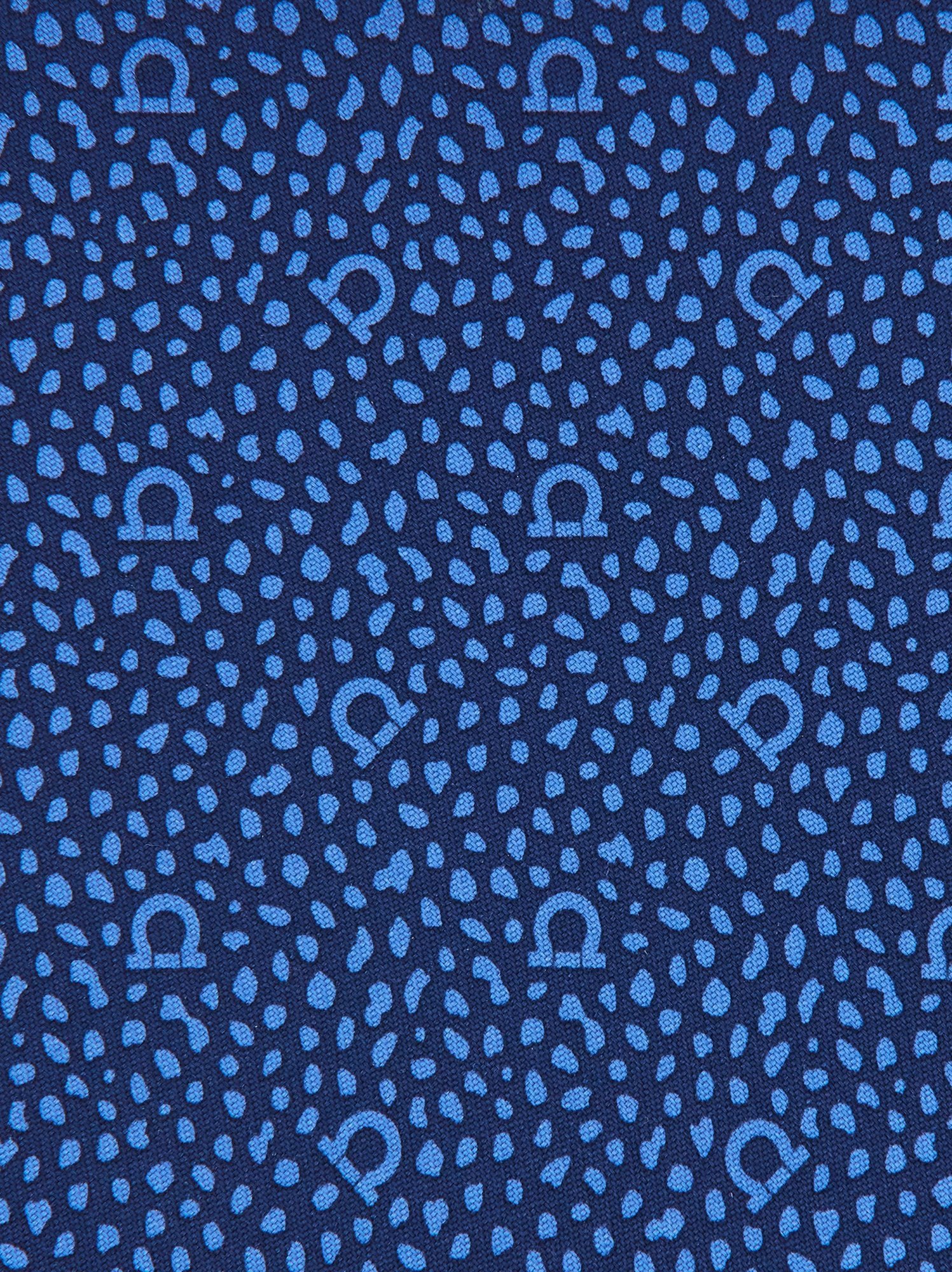 Ferragamo Salvatore Micro Pattern Printed Tie In Blue
