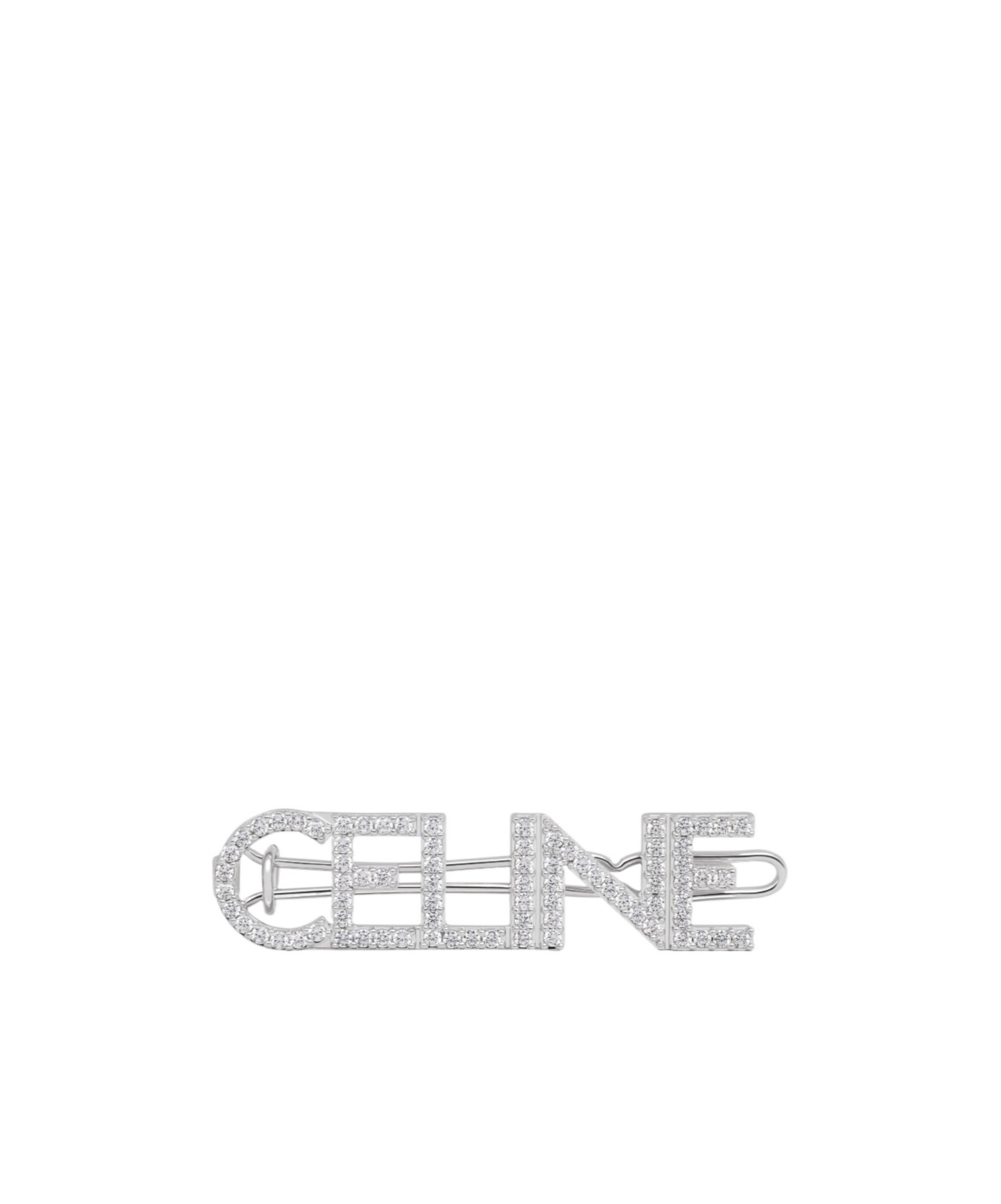 Celine Crystal Hairpin In White