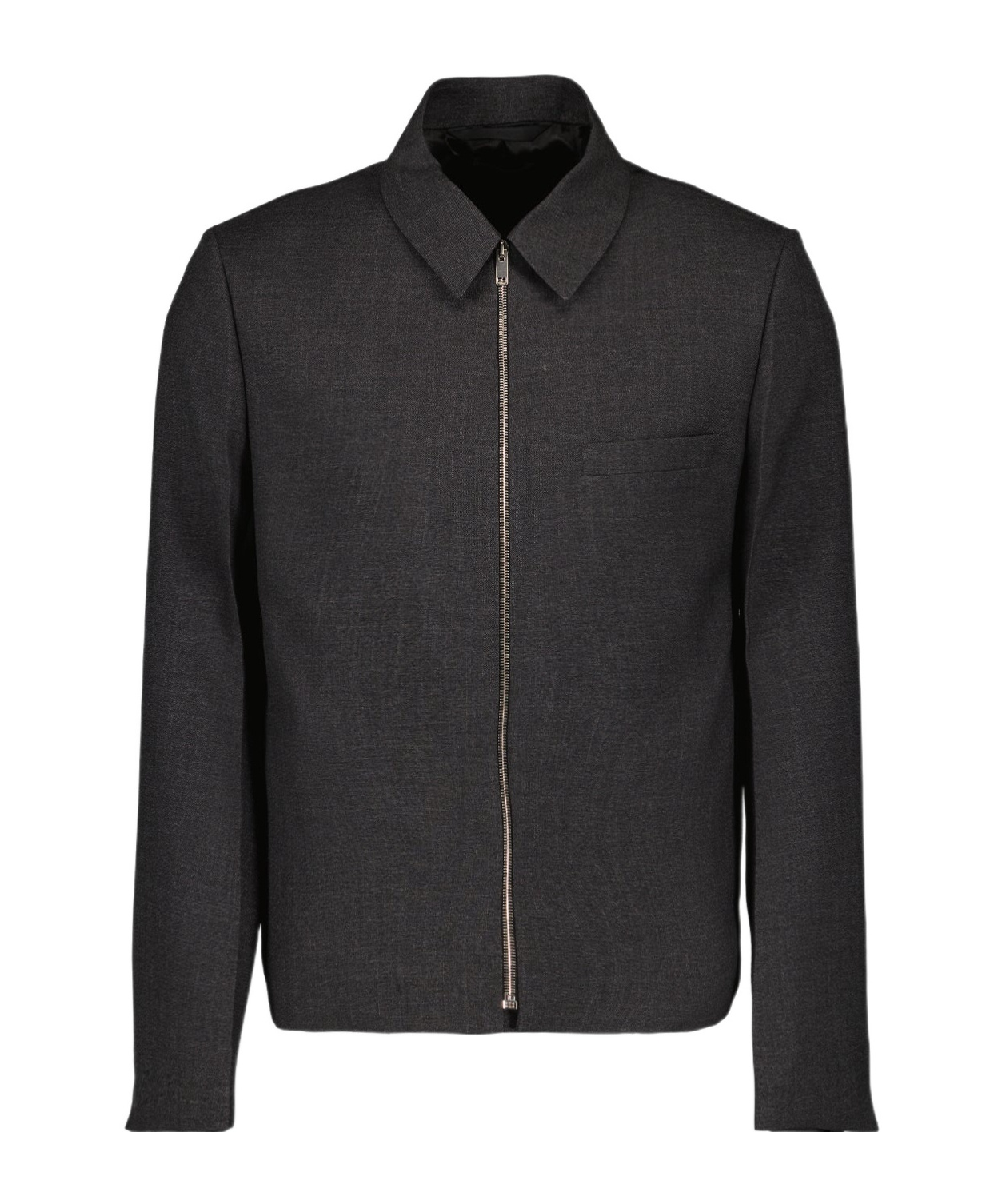 Givenchy Straight-collar Wool Bomber Jacket In Black