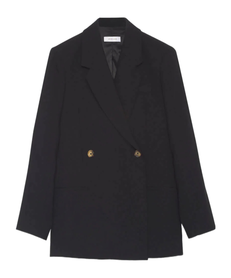 ANINE BING KAIA DOUBLE-BREASTED COTTON BLAZER