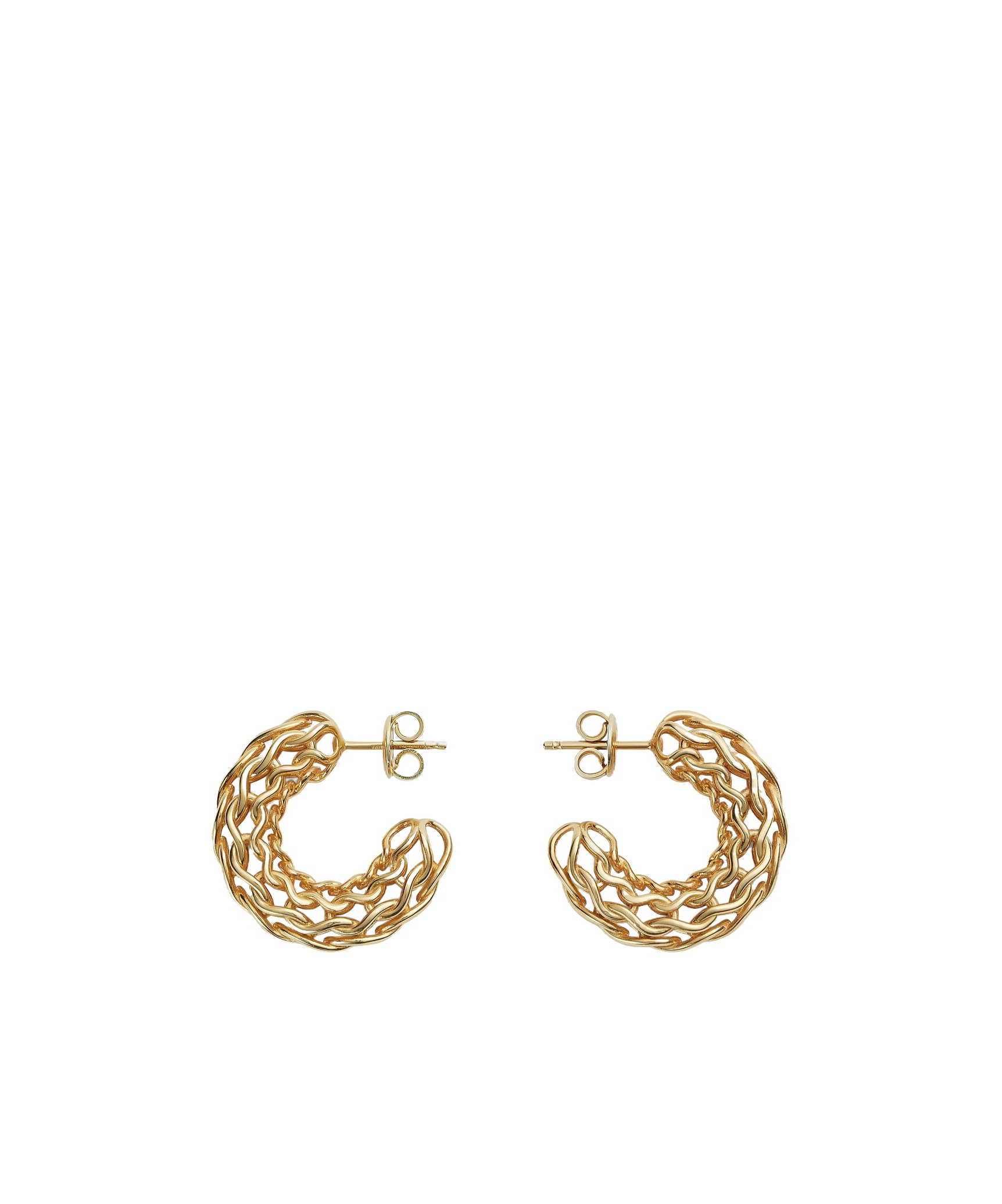 Bottega Veneta Crochet Earrings In Yellow