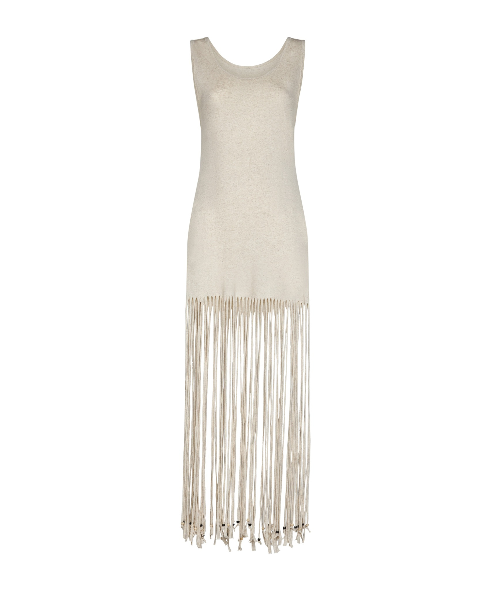 Alanui Monsoon Fringed Maxi Dress In Nude