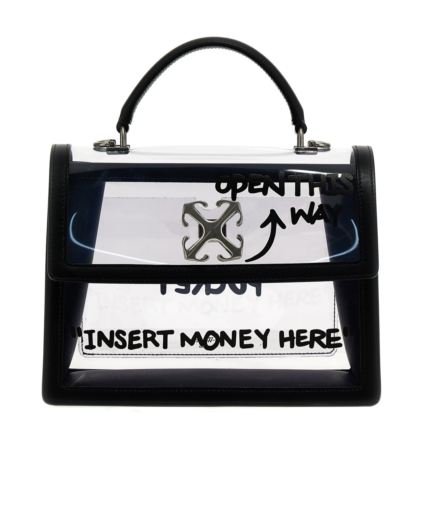 Off-white Jitney 2.8 Hand Bags In Black