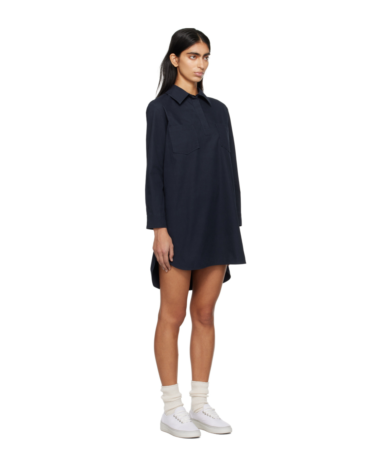 Apc Angela Long-sleeved Dress In Black