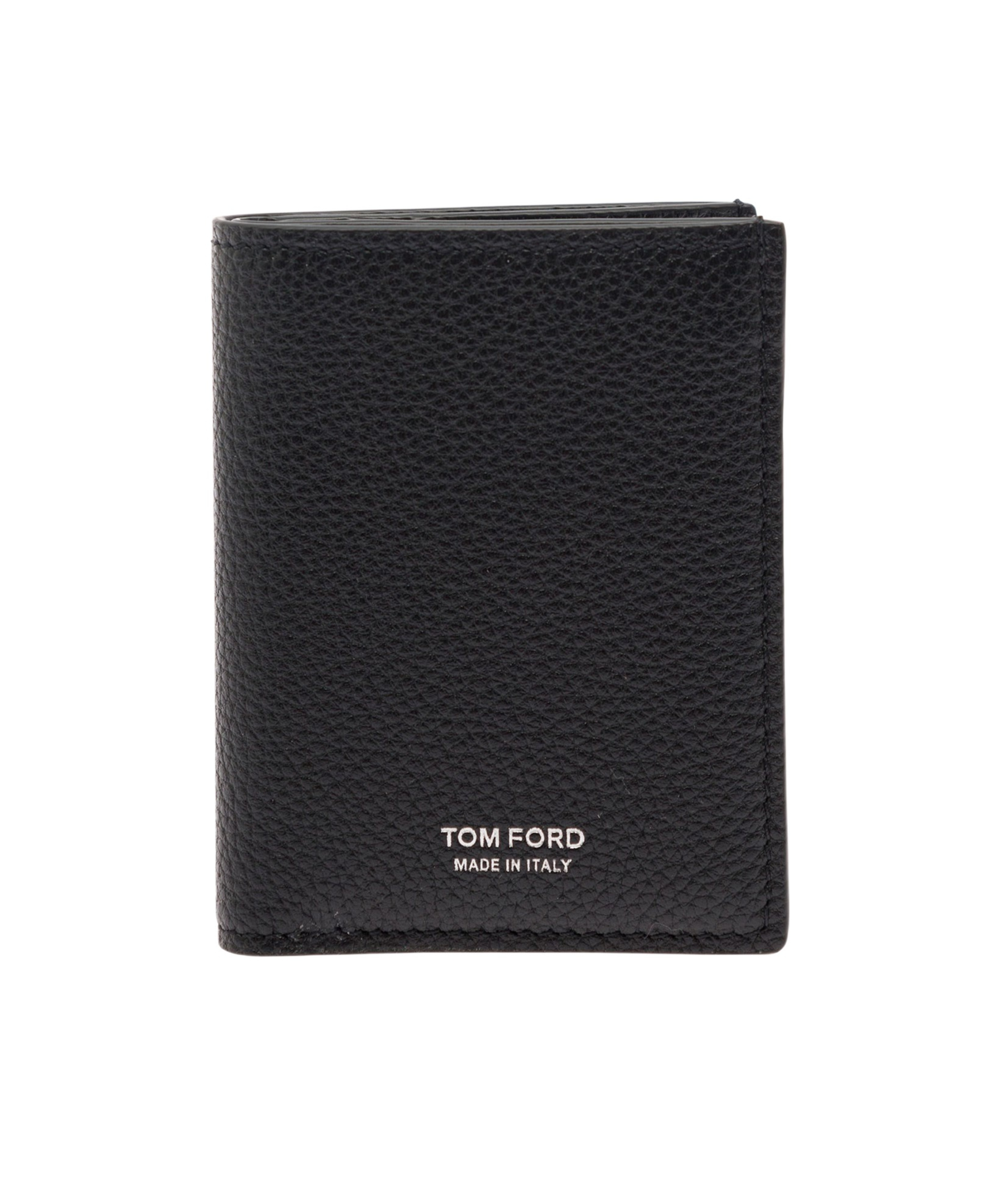 Tom Ford Black Soft Grain Leather T Line Passport Holder In Black