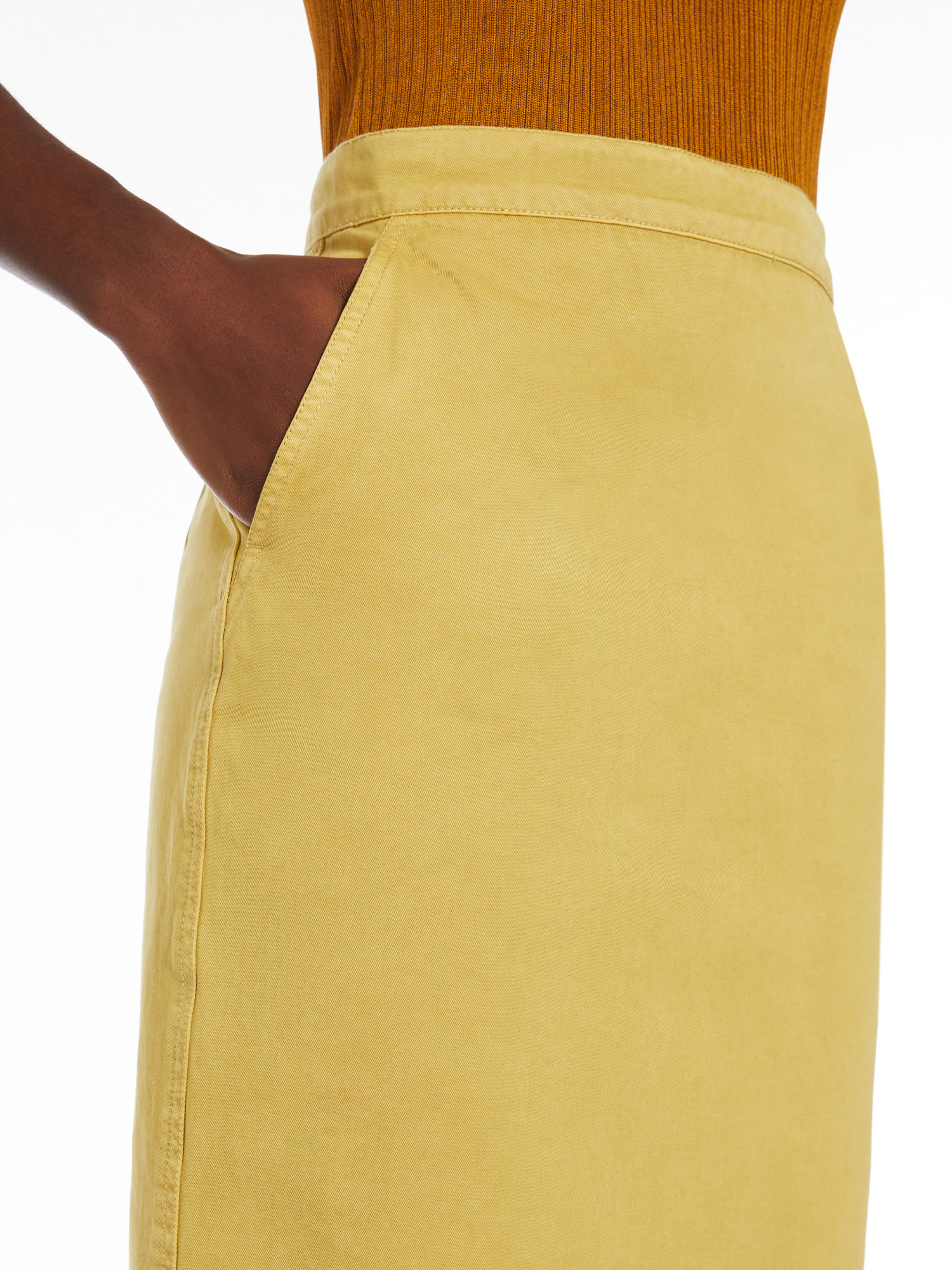 Max Mara Zipper Skirt On The Back In Nude