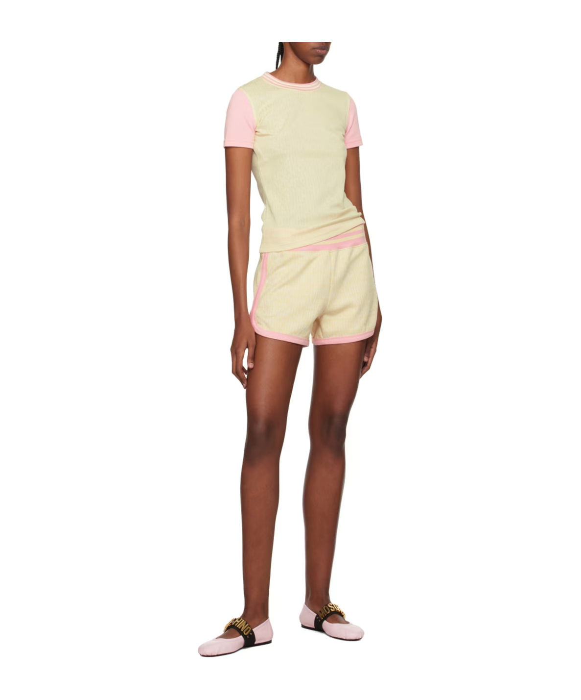 Moschino Contrast Trimmed Shorts In Brown