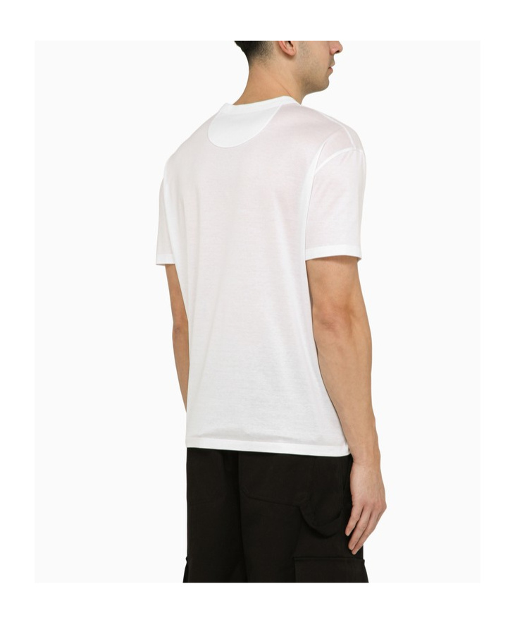Shop Valentino Chest-pocket Cotton T-shirt In White