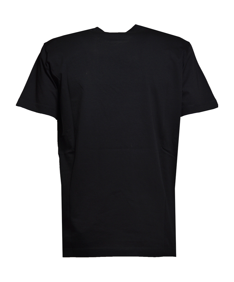 Dsquared2 D2 Logo Patch Crewneck T-shirt In Black