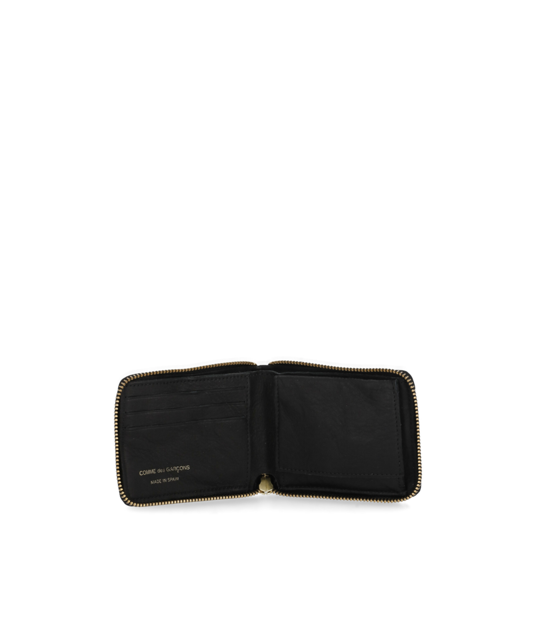 Comme Des Garçons Zip-around Leather Wallet In Black
