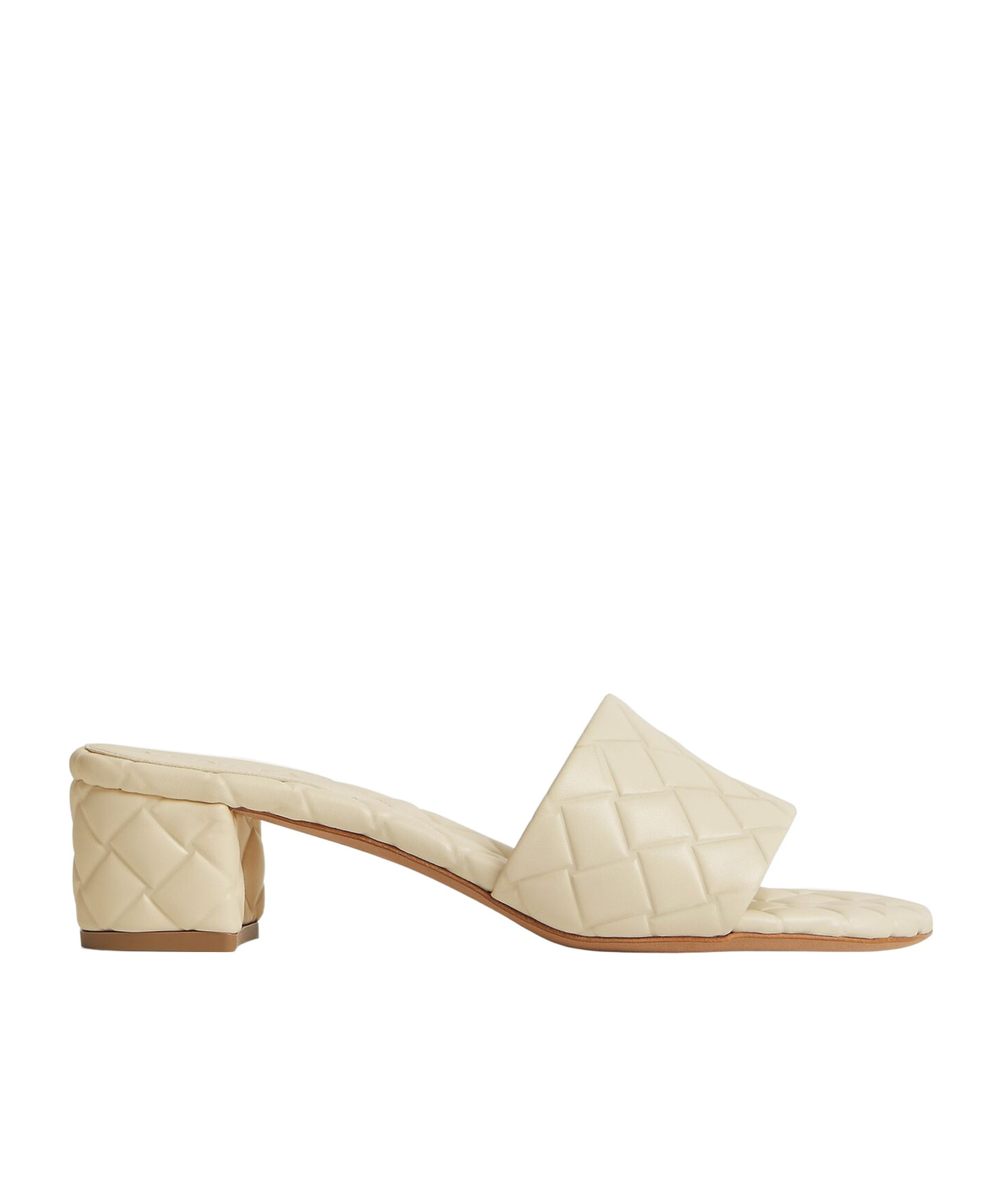 Bottega Veneta Knitted Detail High-heeled Sandals In Nude