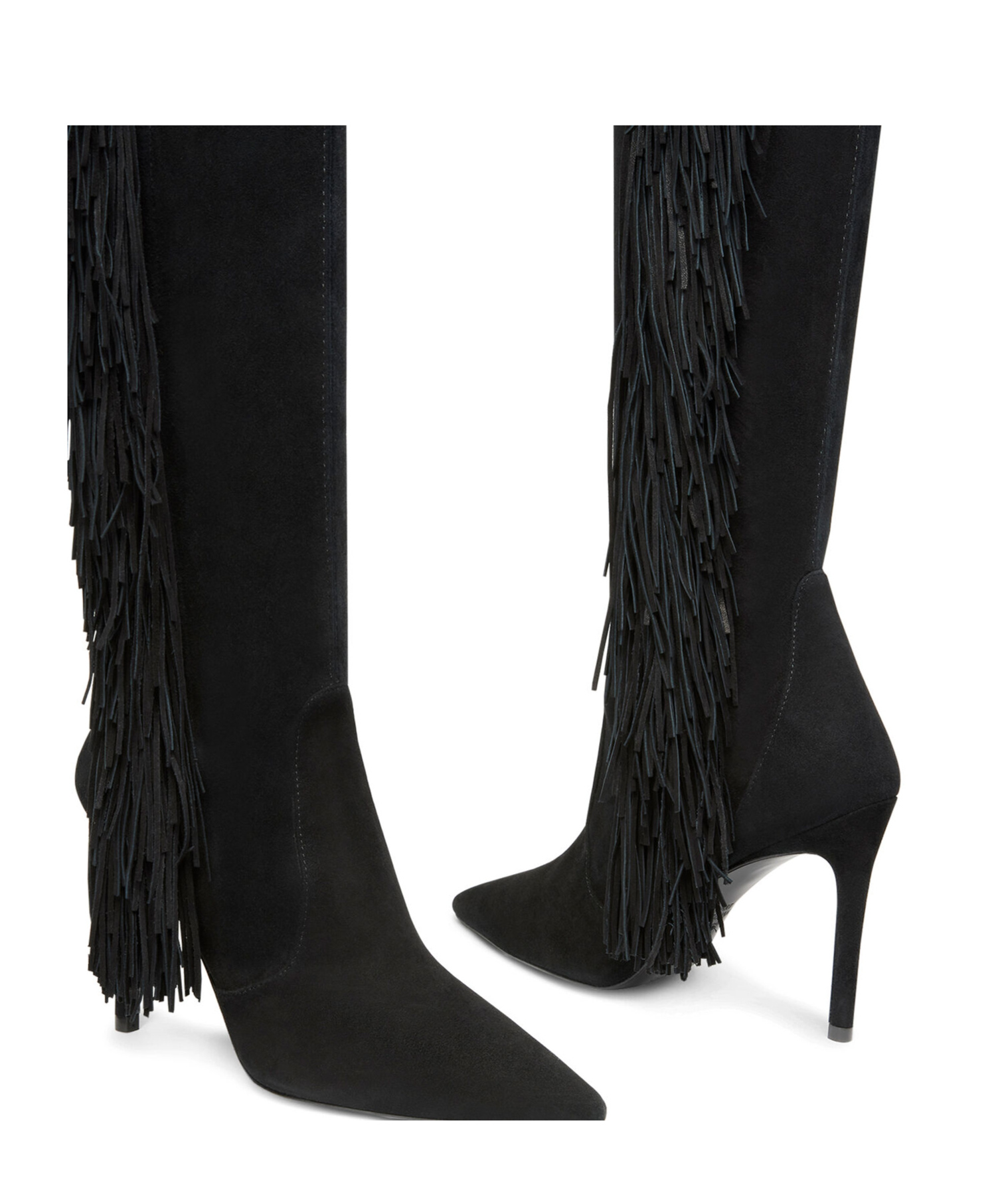 Stuart Weitzman Ultrastuart Fringe 100mm Boots In Black