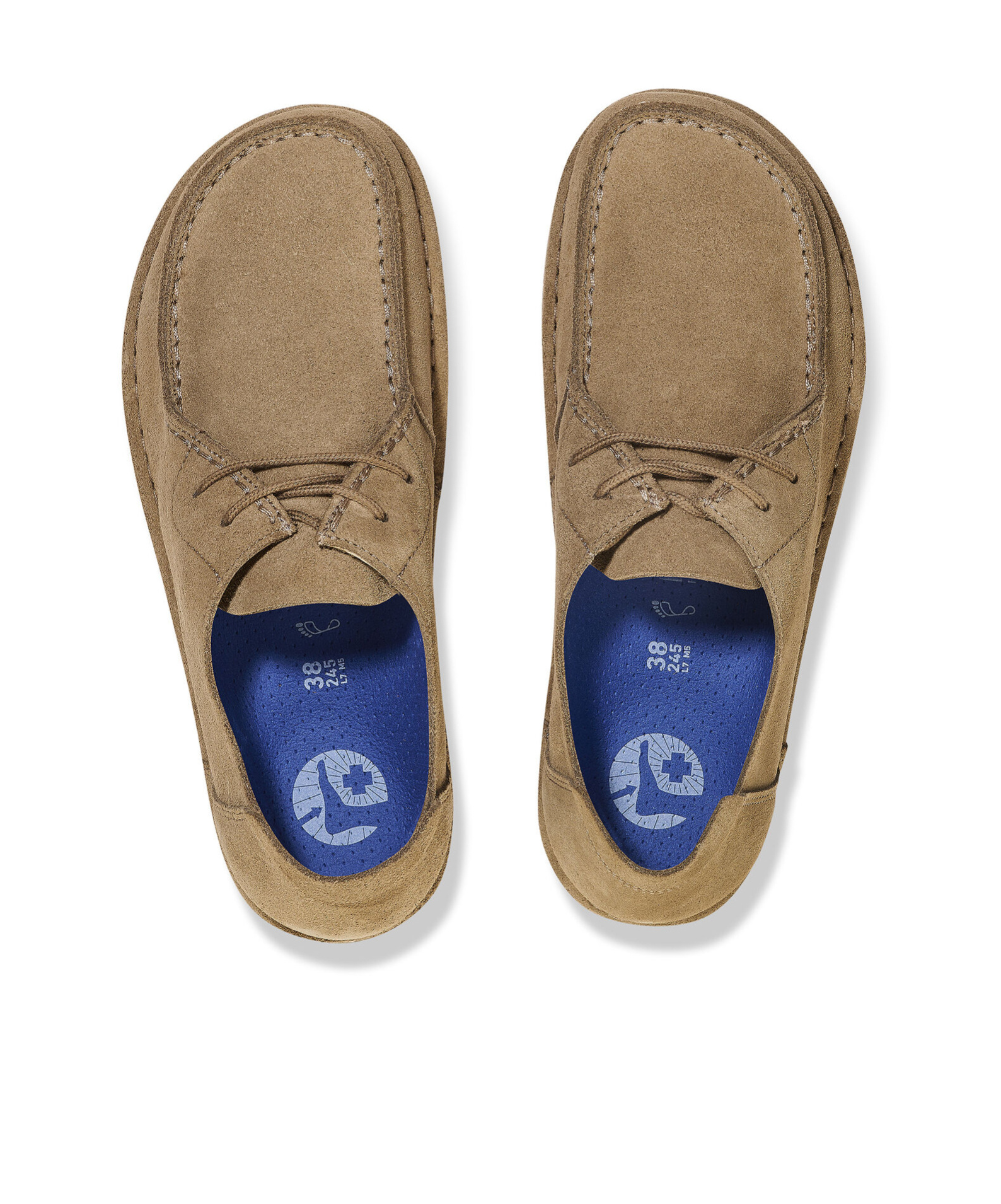 Birkenstock Utti Lace Suede Derby Shoes In Brown