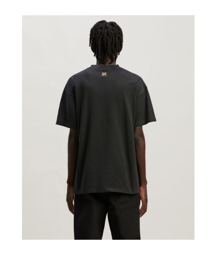 Palm Angels Foggy Logo-print T-shirt In Black