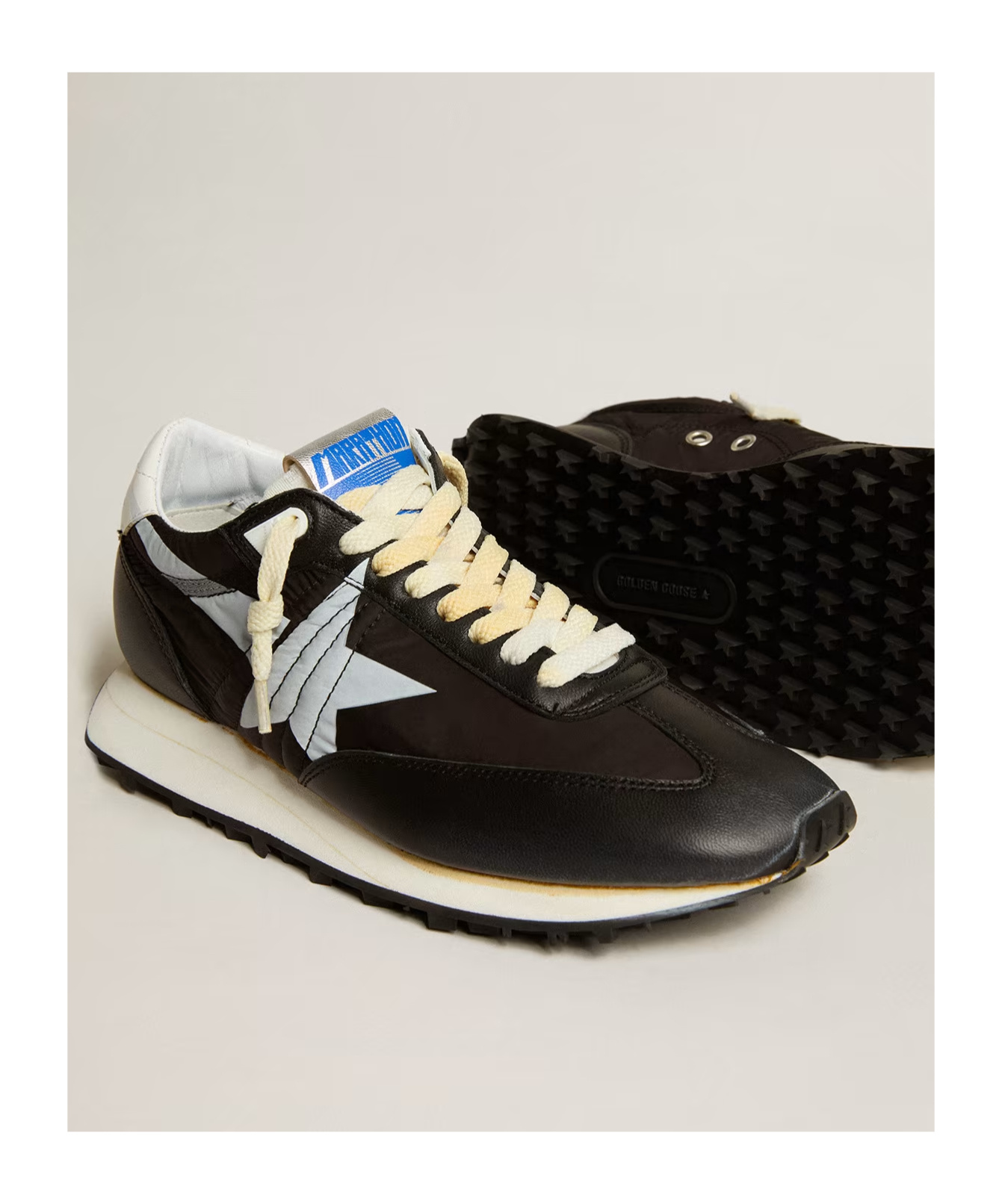 Golden Goose Contrast Stitching Marathon Running Sneakers In Black
