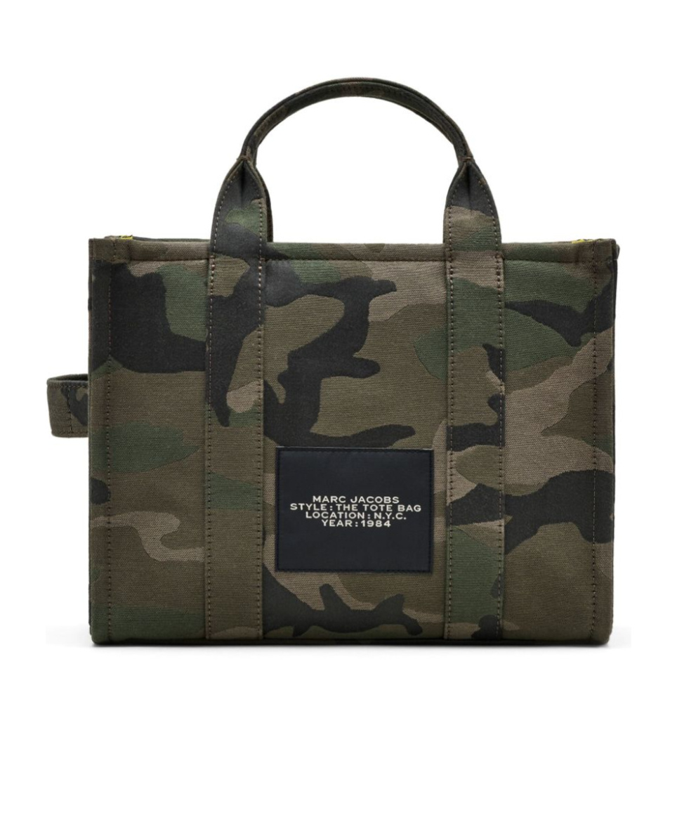 Marc Jacobs Womens Camo Multi The Camo Jacquard Medium Tote Bag In Black