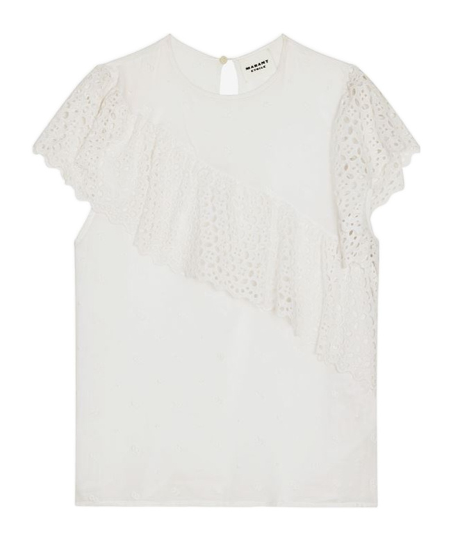 Isabel Marant Étoile Sorani Broderie-anglaise Blouse In White