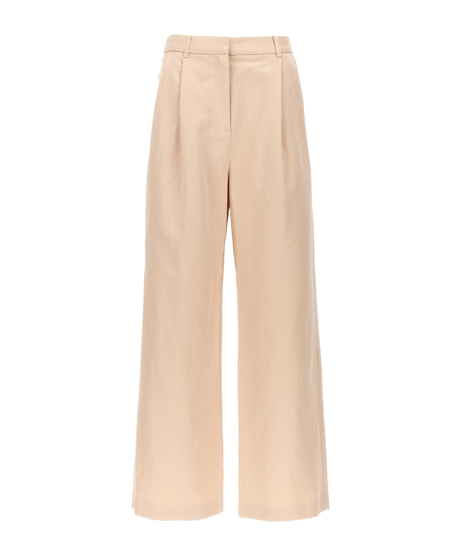 Loulou Studio Idai Pleated Wide-leg Pants In Nude